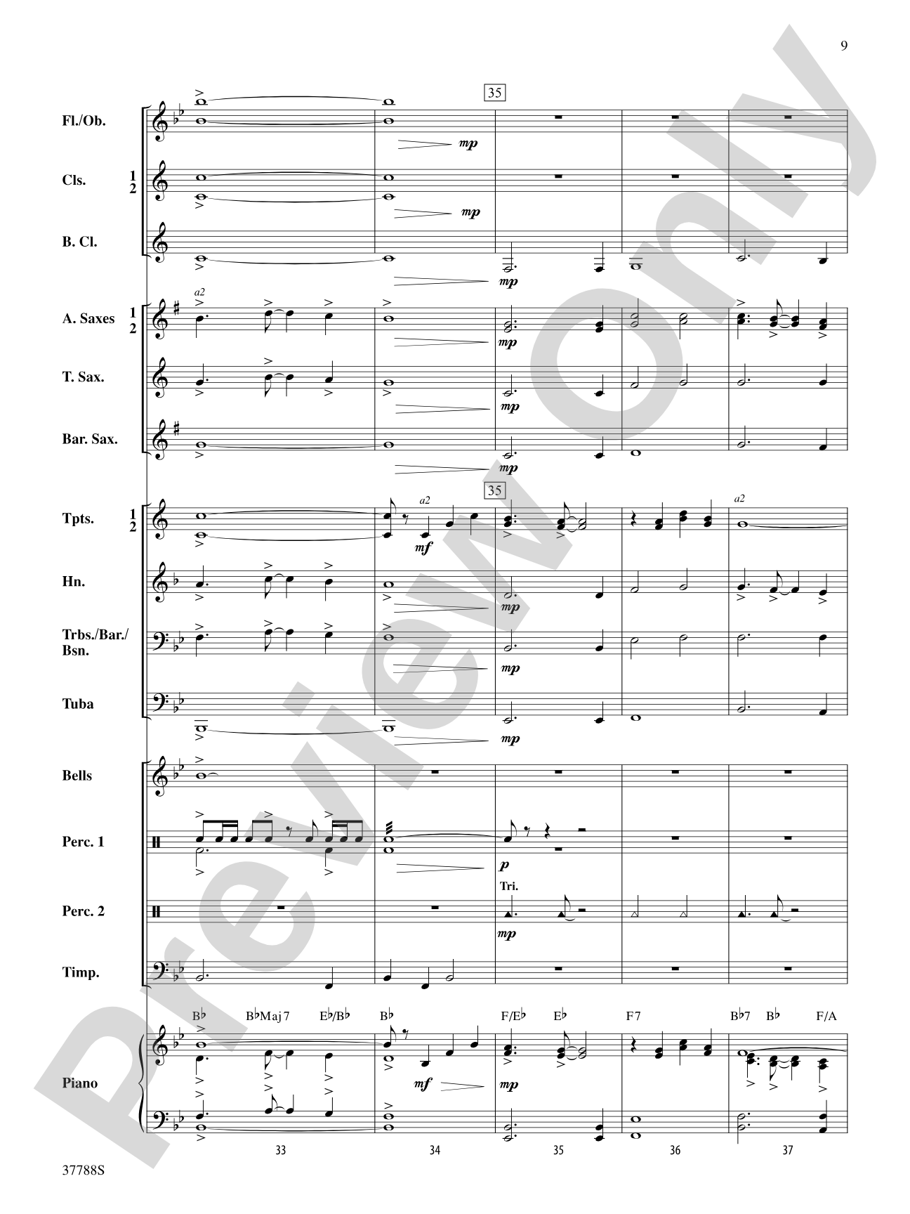 Of Distant Peaks: Concert Band Conductor Score & Parts