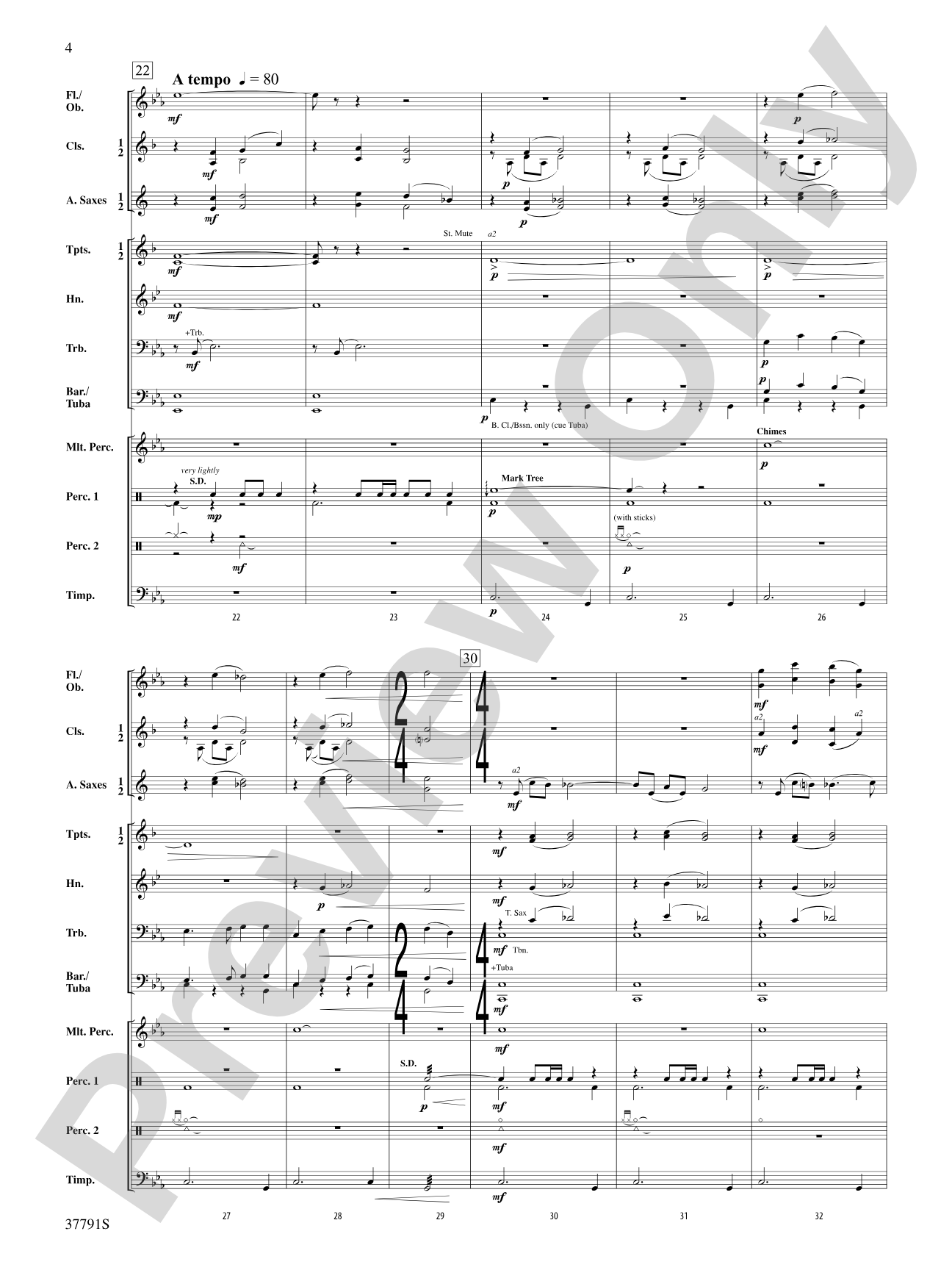 Appalachian Folk Carol: Concert Band Conductor Score & Parts