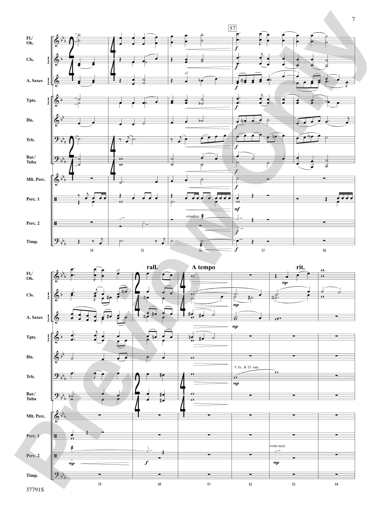 Appalachian Folk Carol: Concert Band Conductor Score & Parts