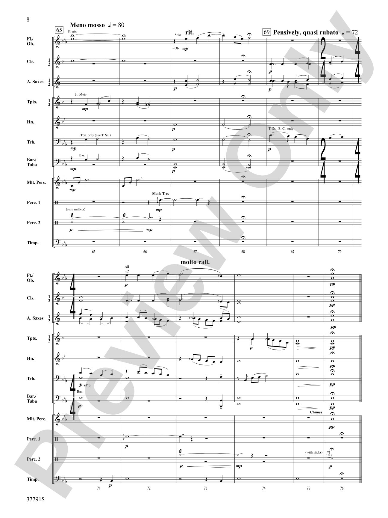 Appalachian Folk Carol: Concert Band Conductor Score & Parts