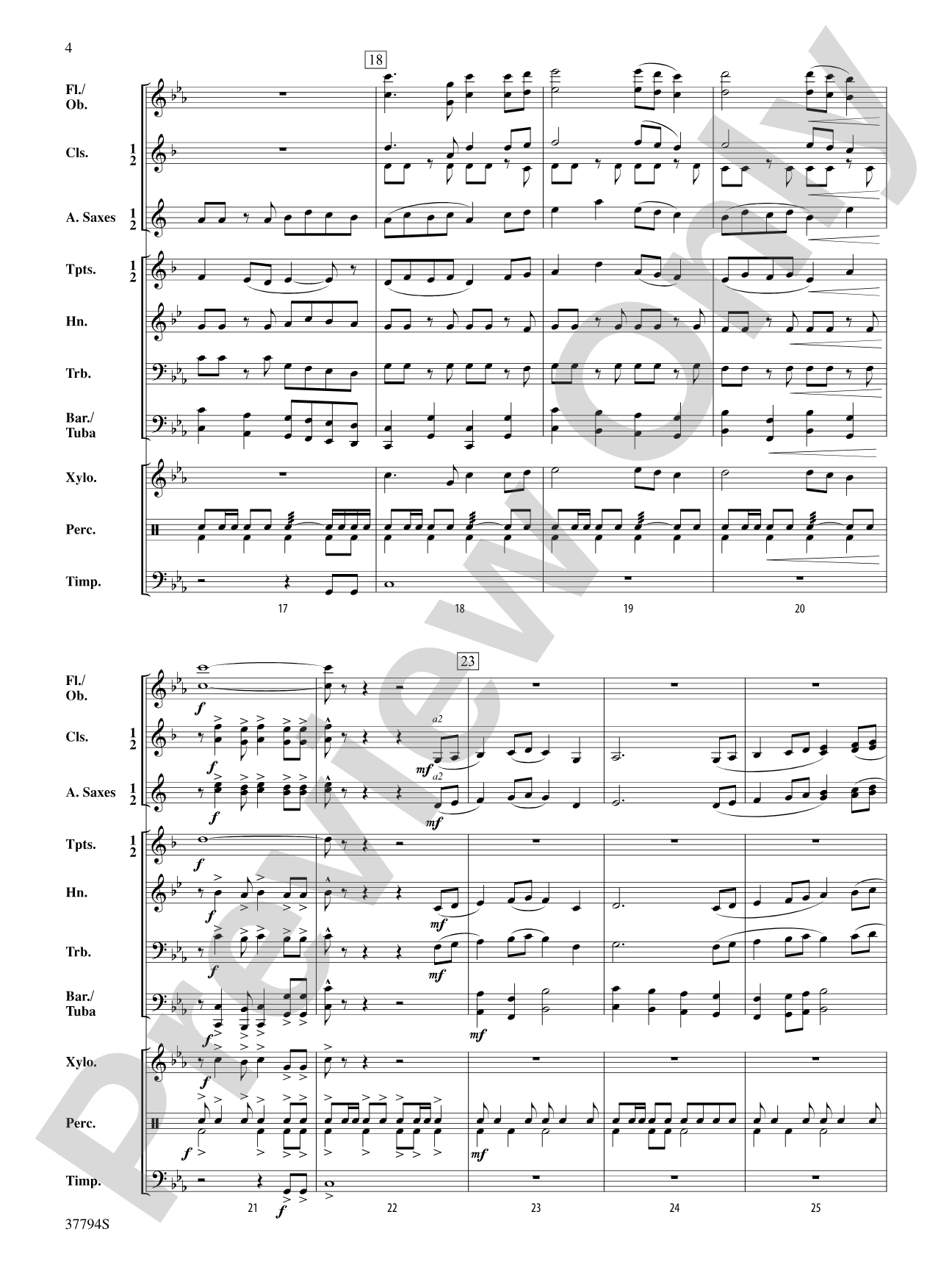 Mystery Bay March: Concert Band Conductor Score & Parts