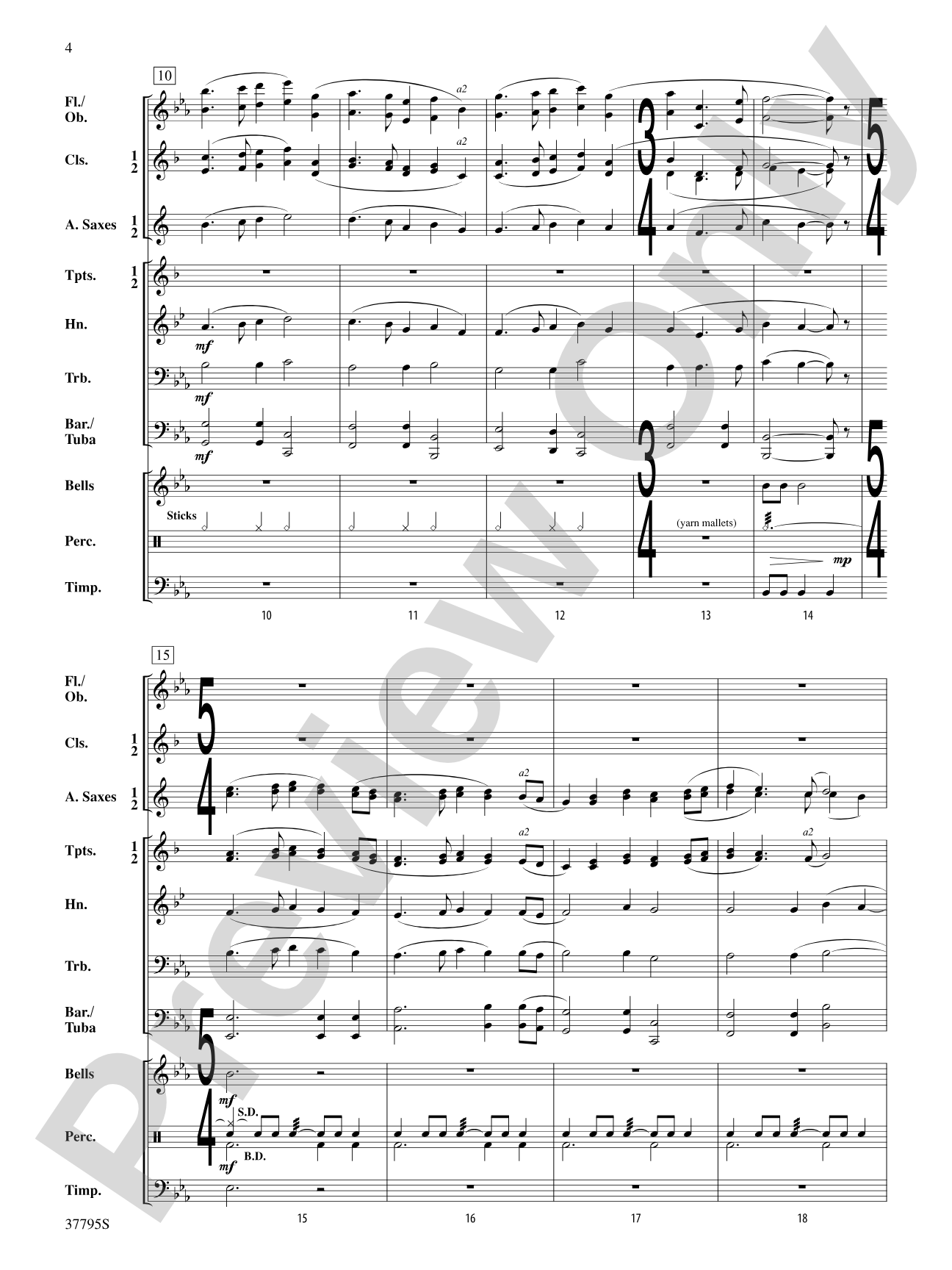 Water's Edge: Concert Band Conductor Score & Parts