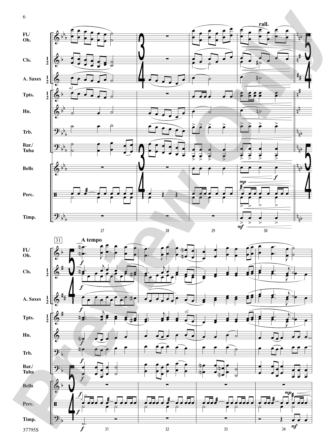 Water's Edge: Concert Band Conductor Score & Parts