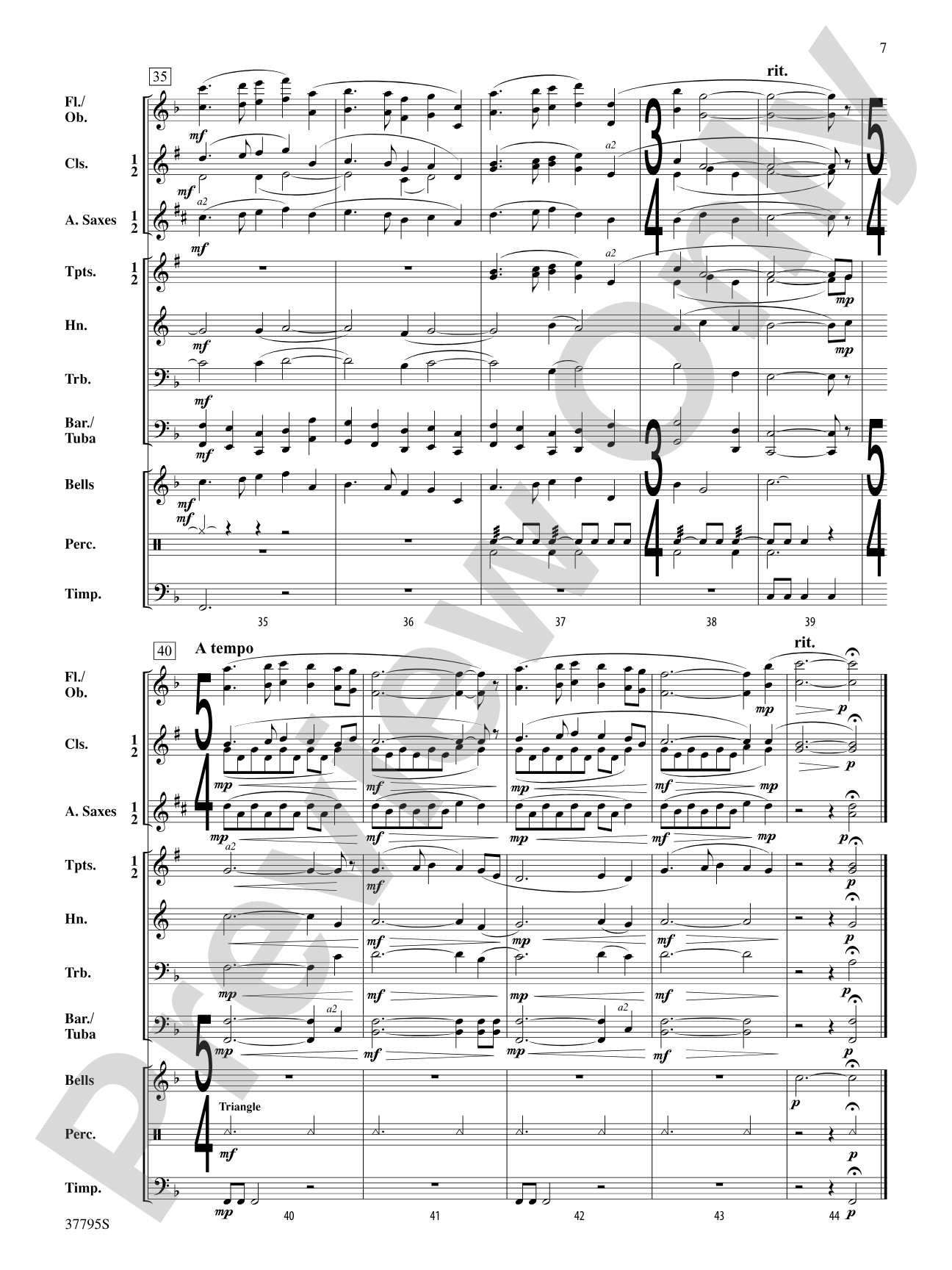 Water's Edge: Concert Band Conductor Score & Parts