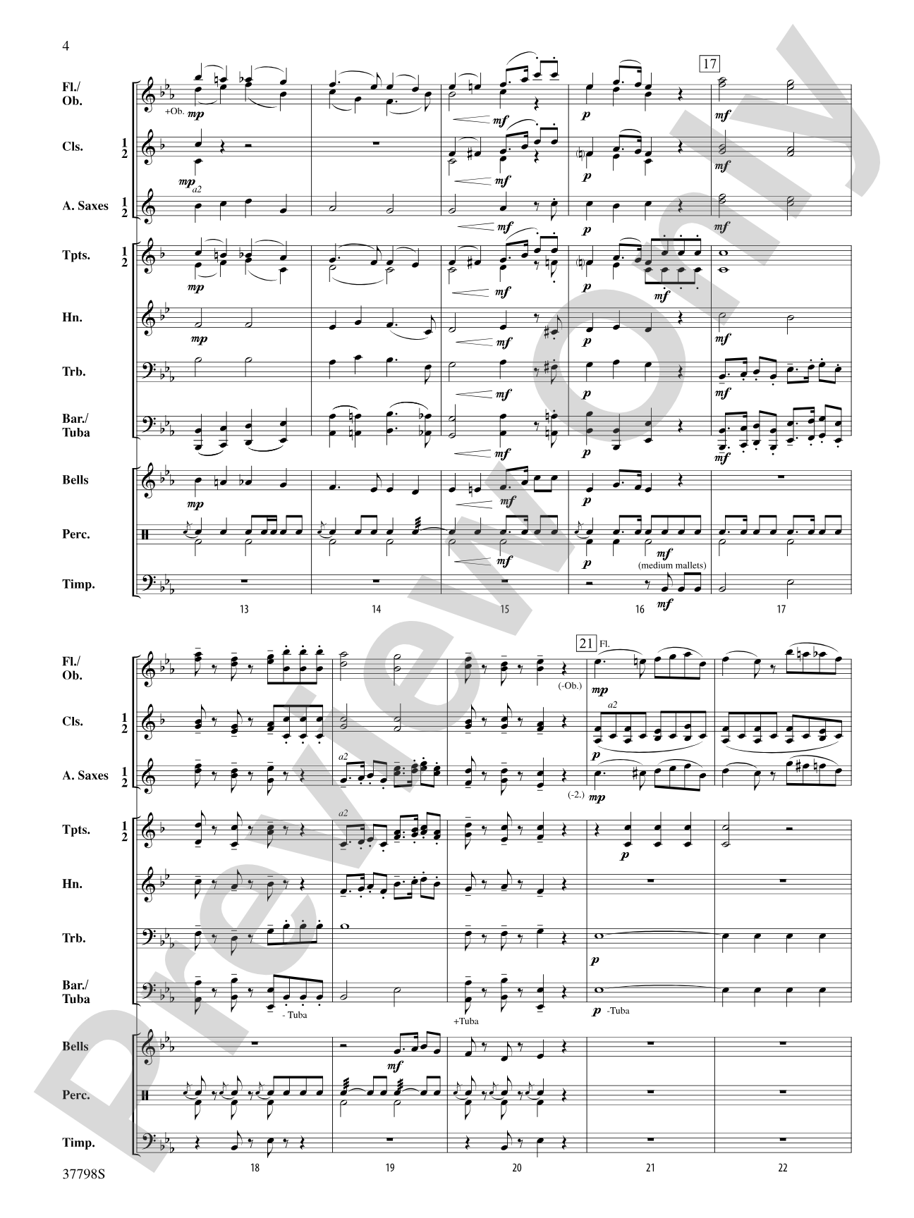 Romance, Op. 40: Score