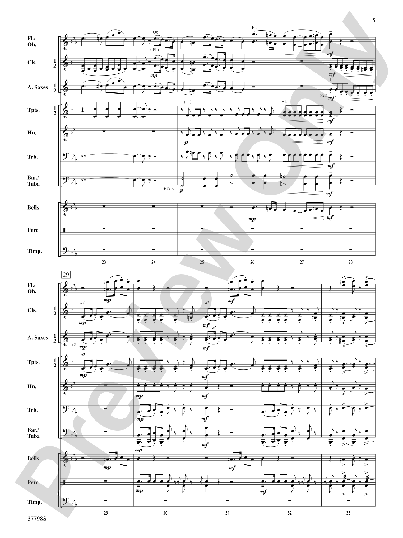 Romance, Op. 40: Score