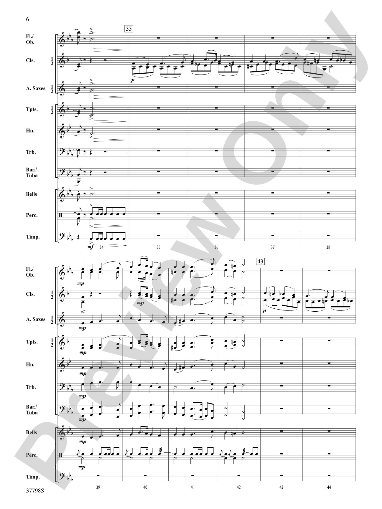 Romance, Op. 40: Score