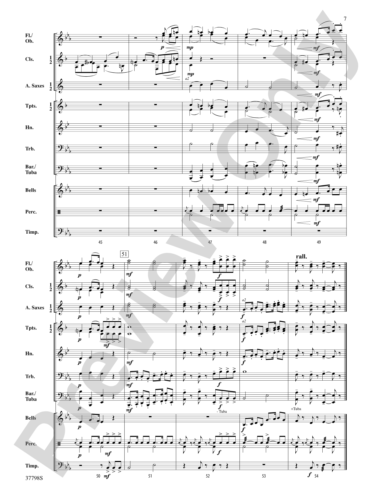 Romance, Op. 40: Score