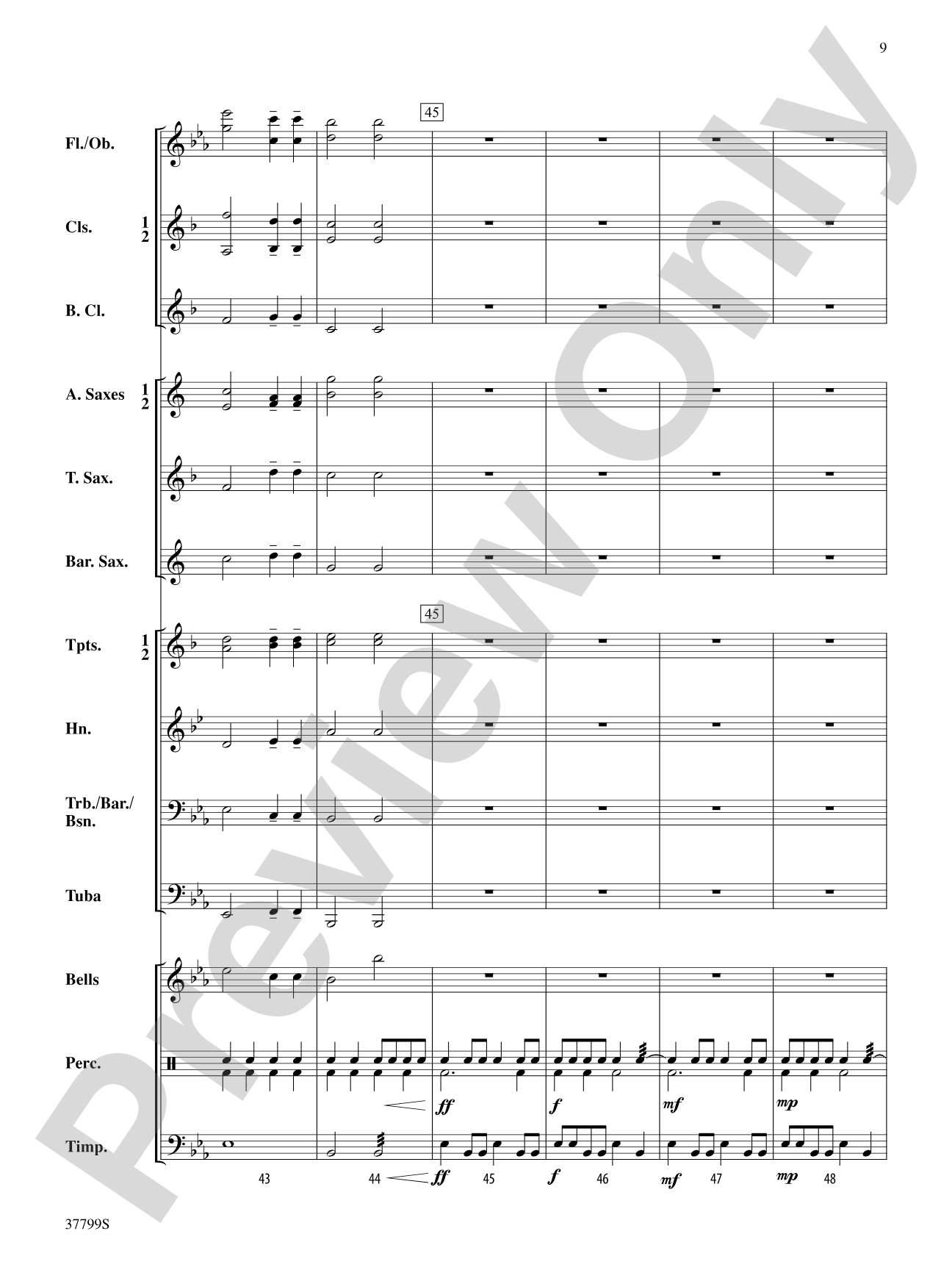 Parade Procession: Concert Band Conductor Score & Parts