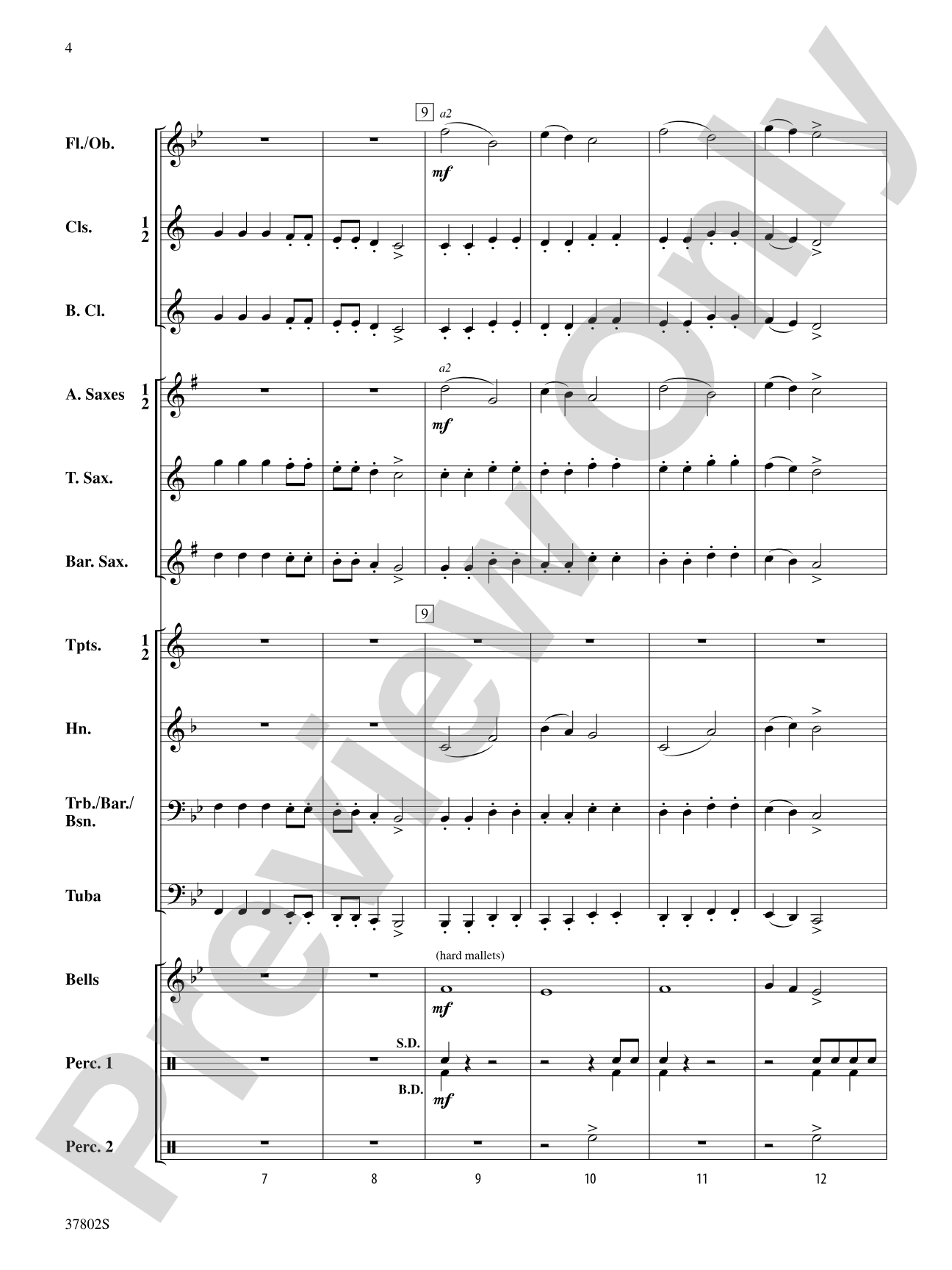 Huckleberry Hedgehog: Concert Band Conductor Score & Parts