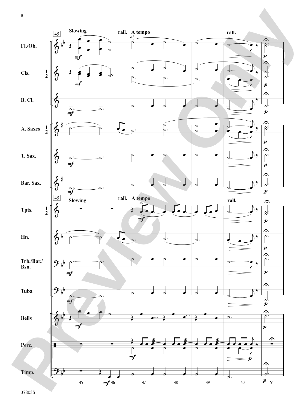 Twilight Serenade: Concert Band Conductor Score & Parts