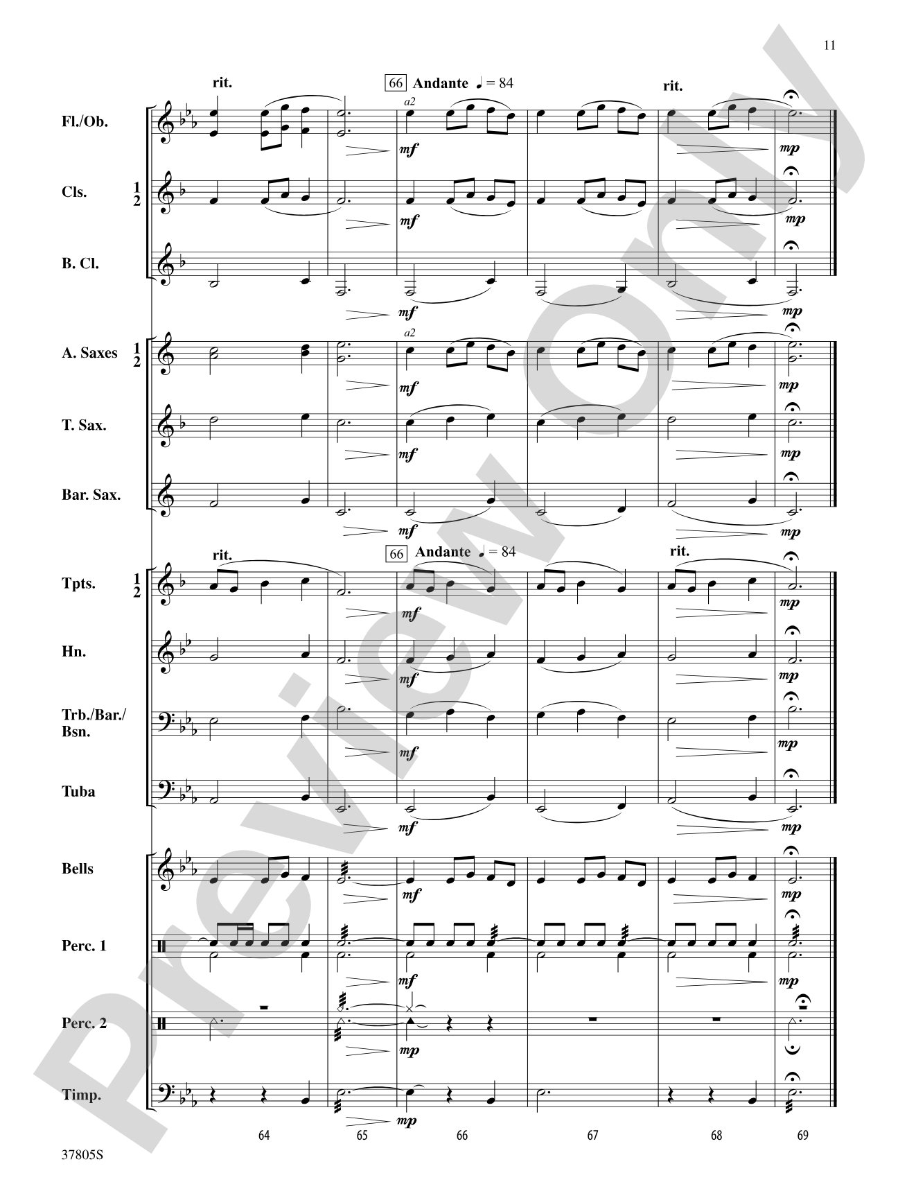Daydreaming: Concert Band Conductor Score & Parts