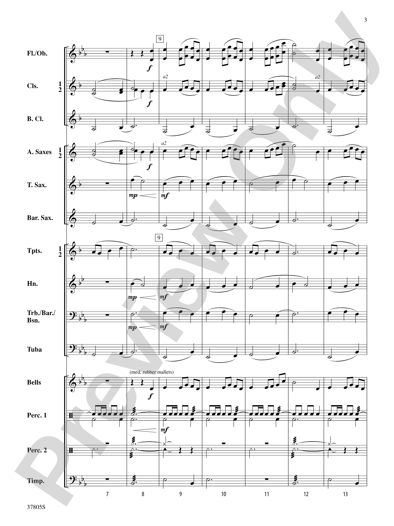 Daydreaming: Concert Band Conductor Score & Parts