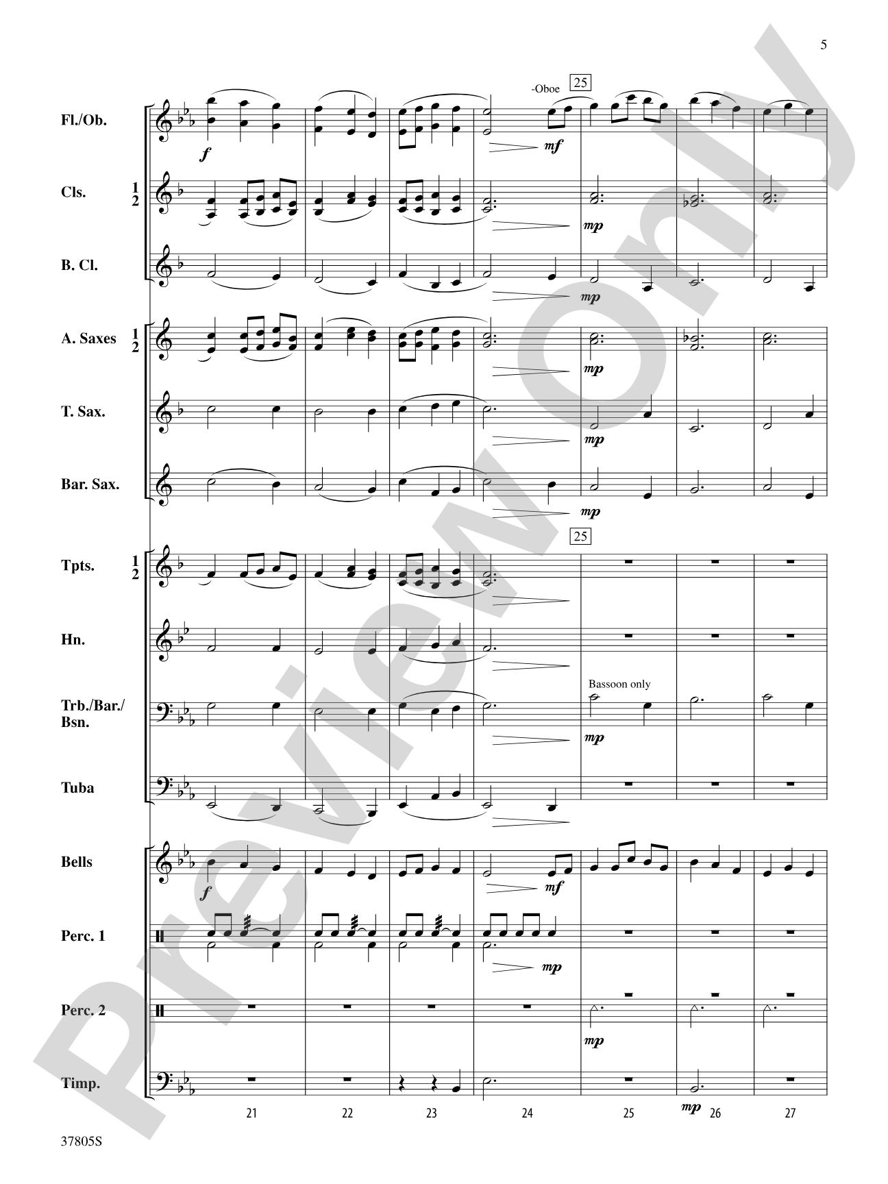 Daydreaming: Concert Band Conductor Score & Parts