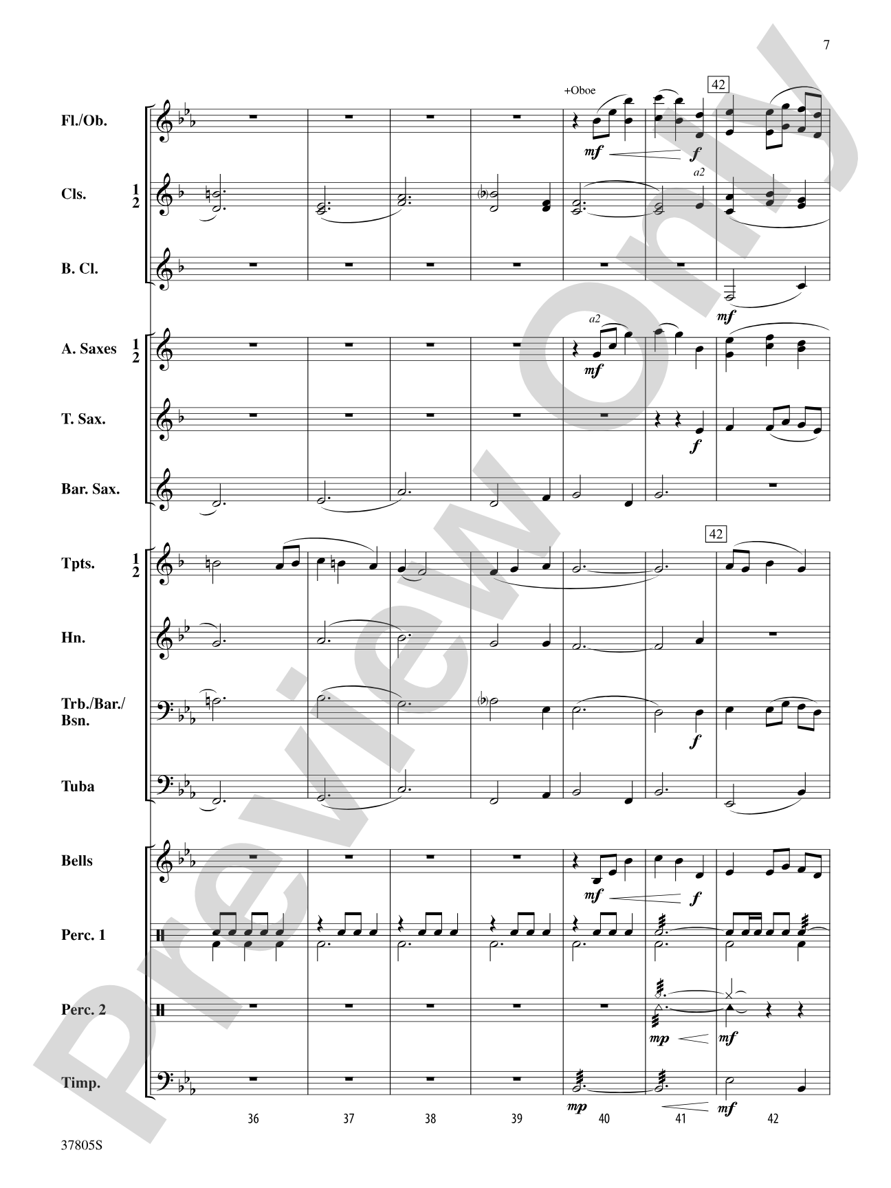 Daydreaming: Concert Band Conductor Score & Parts