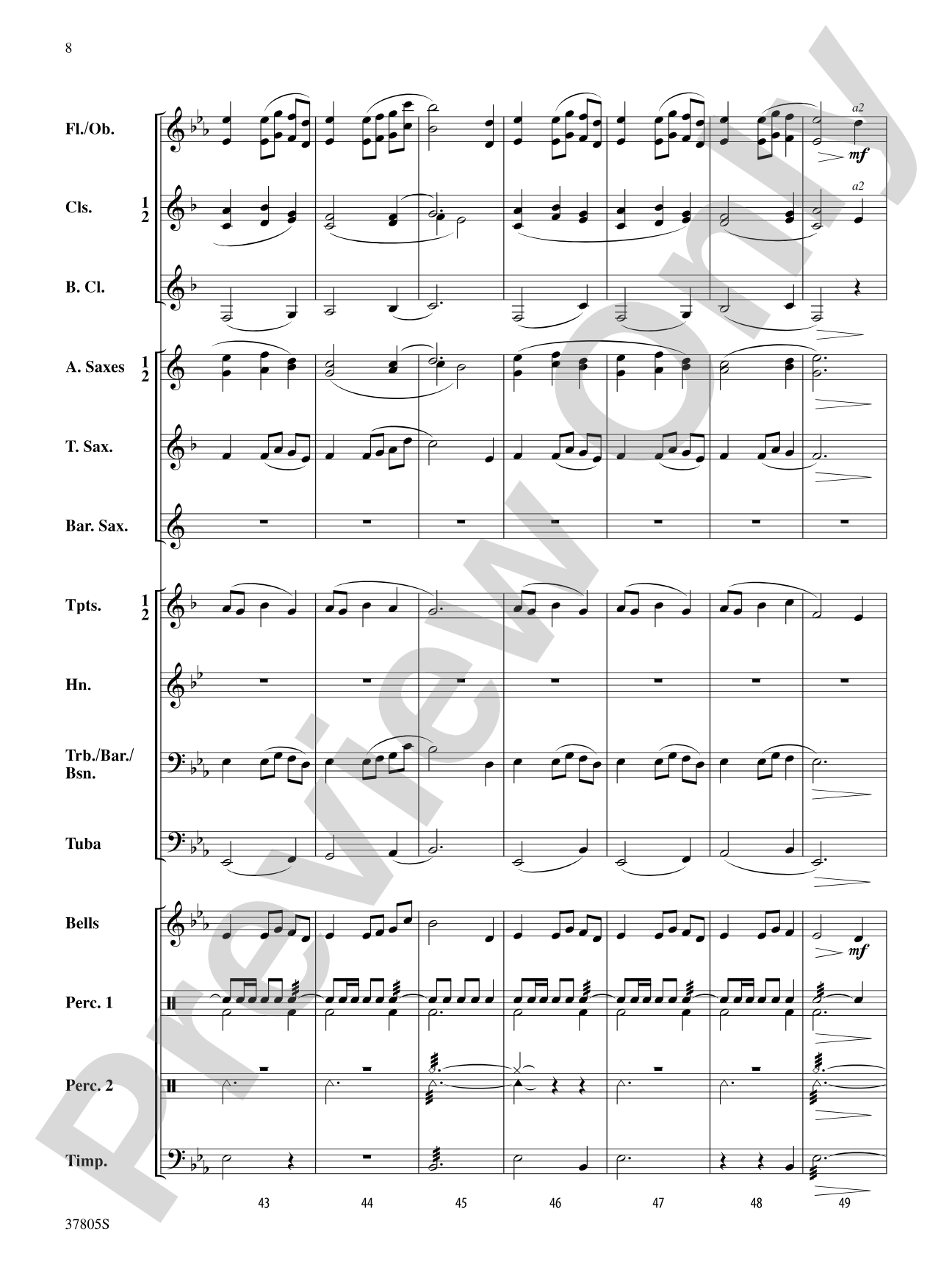 Daydreaming: Concert Band Conductor Score & Parts