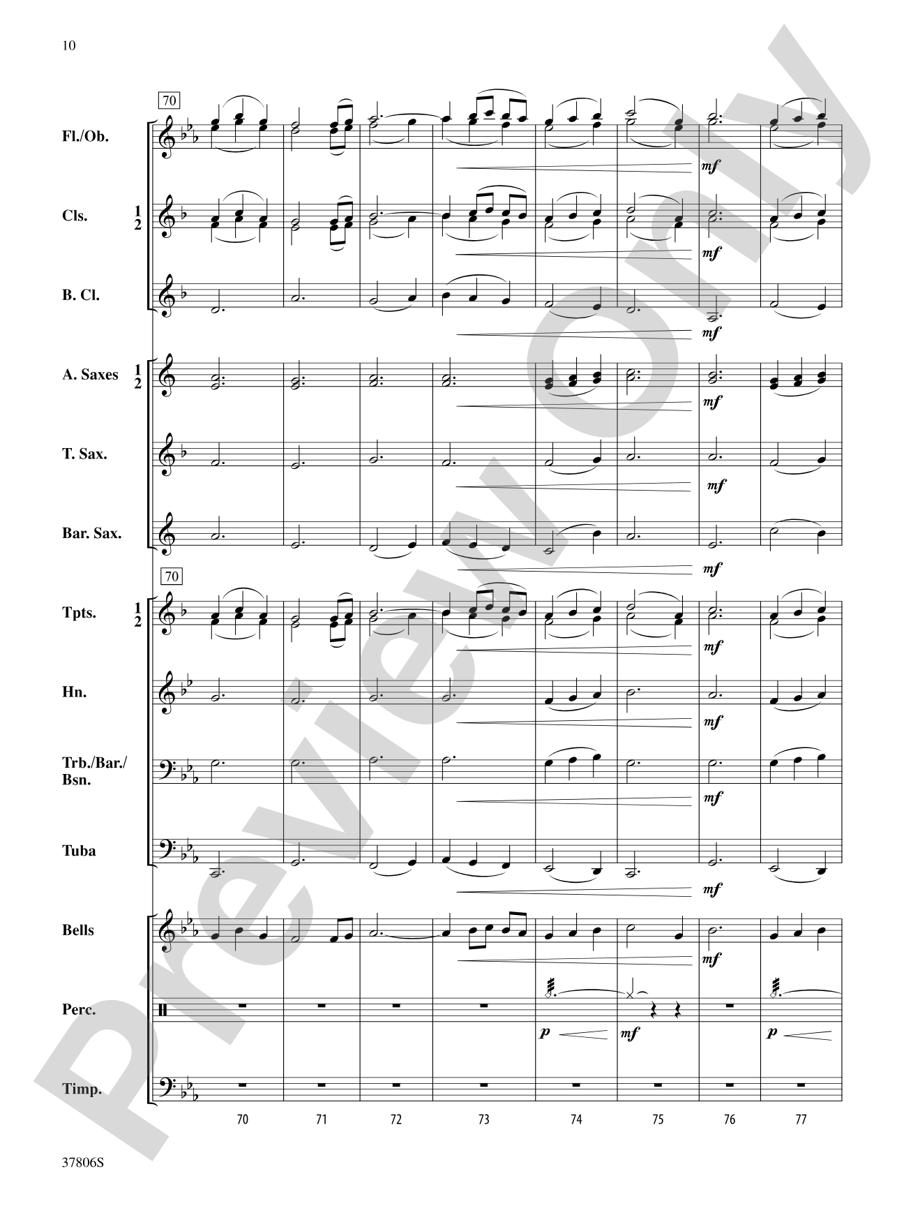 Mosswood Lullaby: Concert Band Conductor Score & Parts
