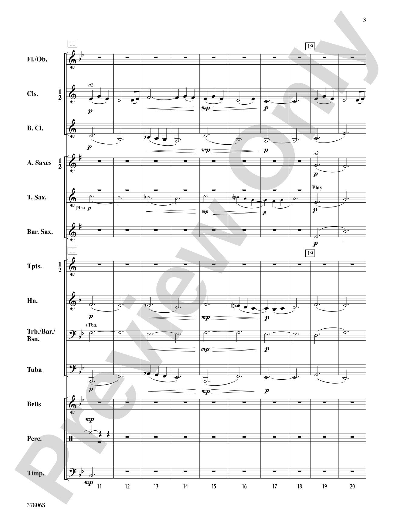 Mosswood Lullaby: Concert Band Conductor Score & Parts