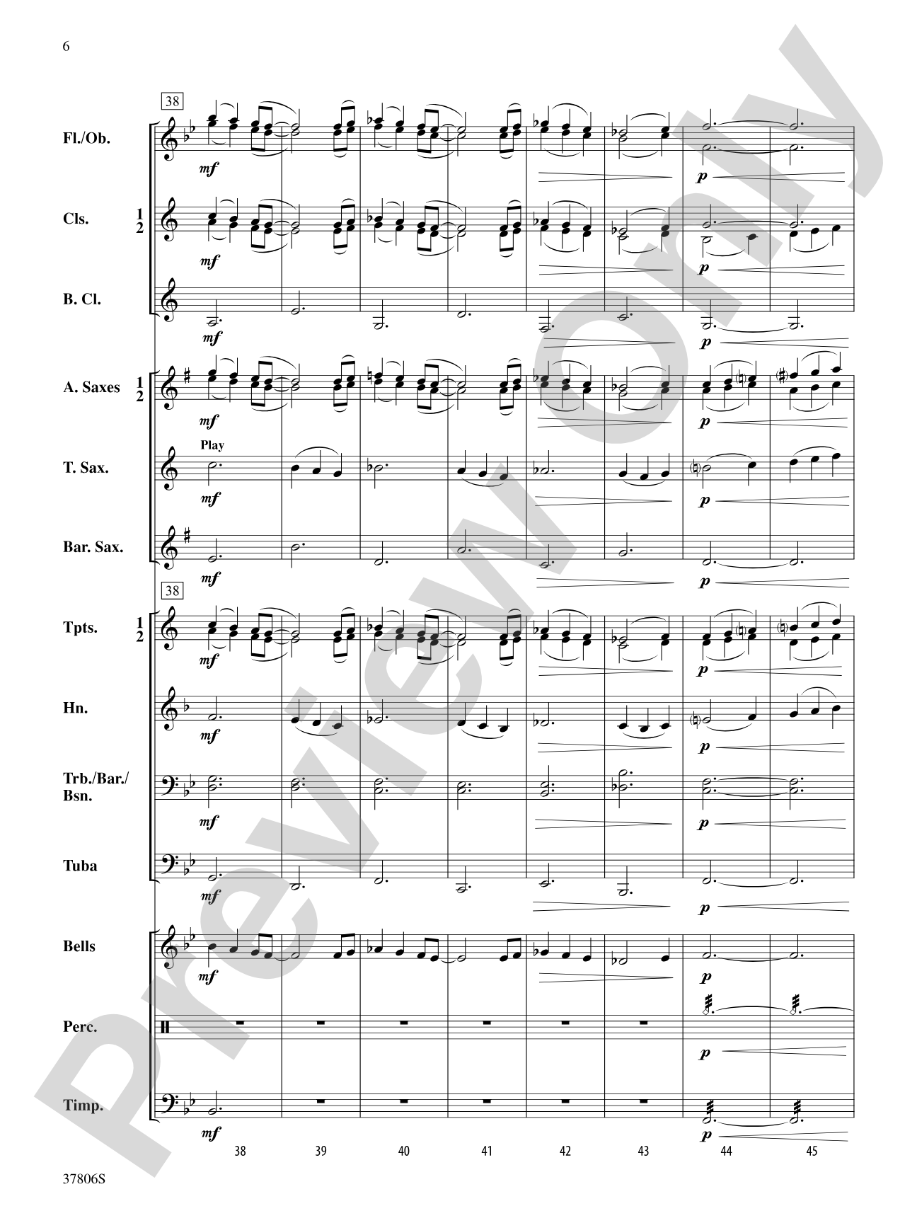 Mosswood Lullaby: Concert Band Conductor Score & Parts