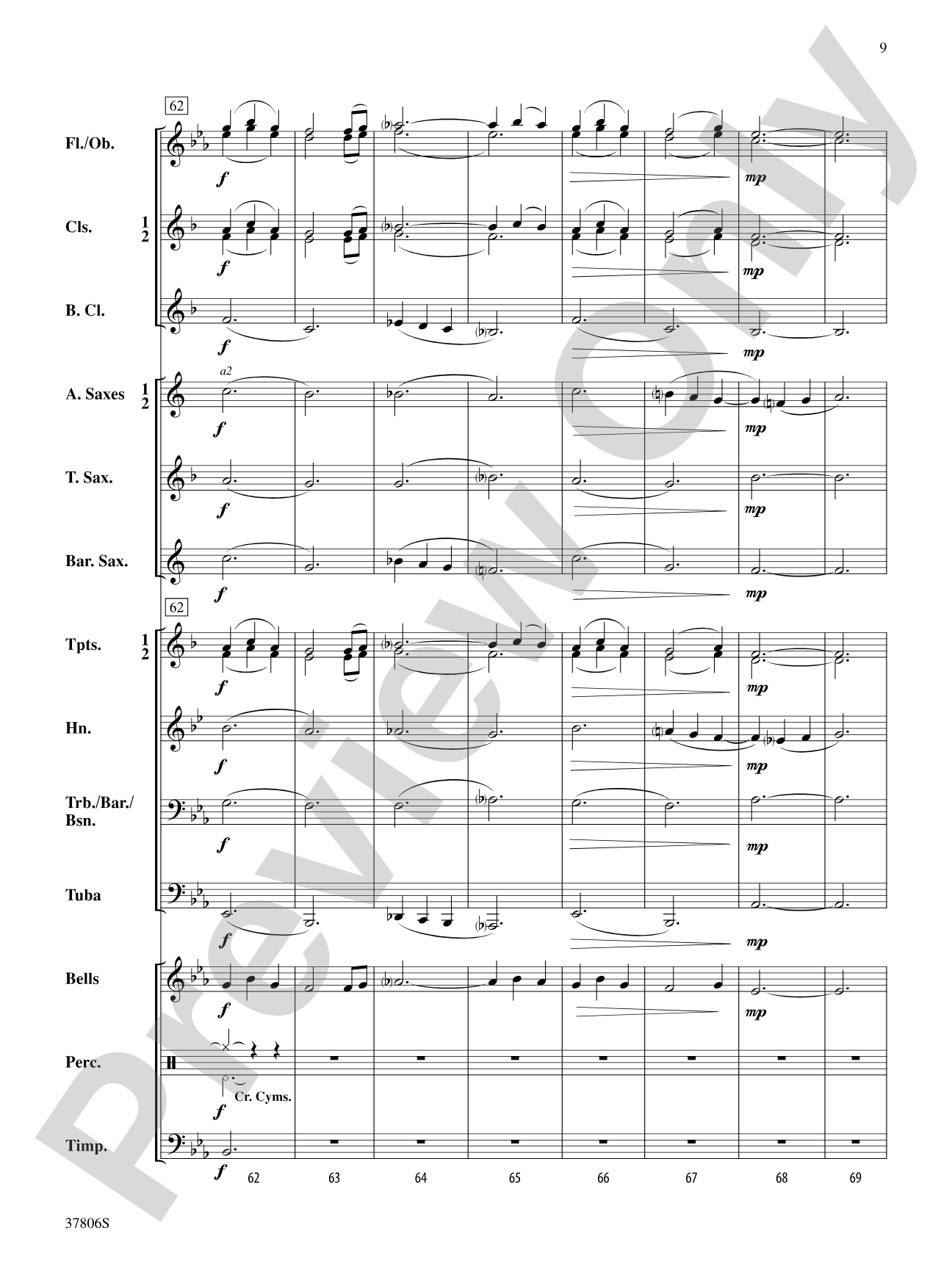 Mosswood Lullaby: Concert Band Conductor Score & Parts