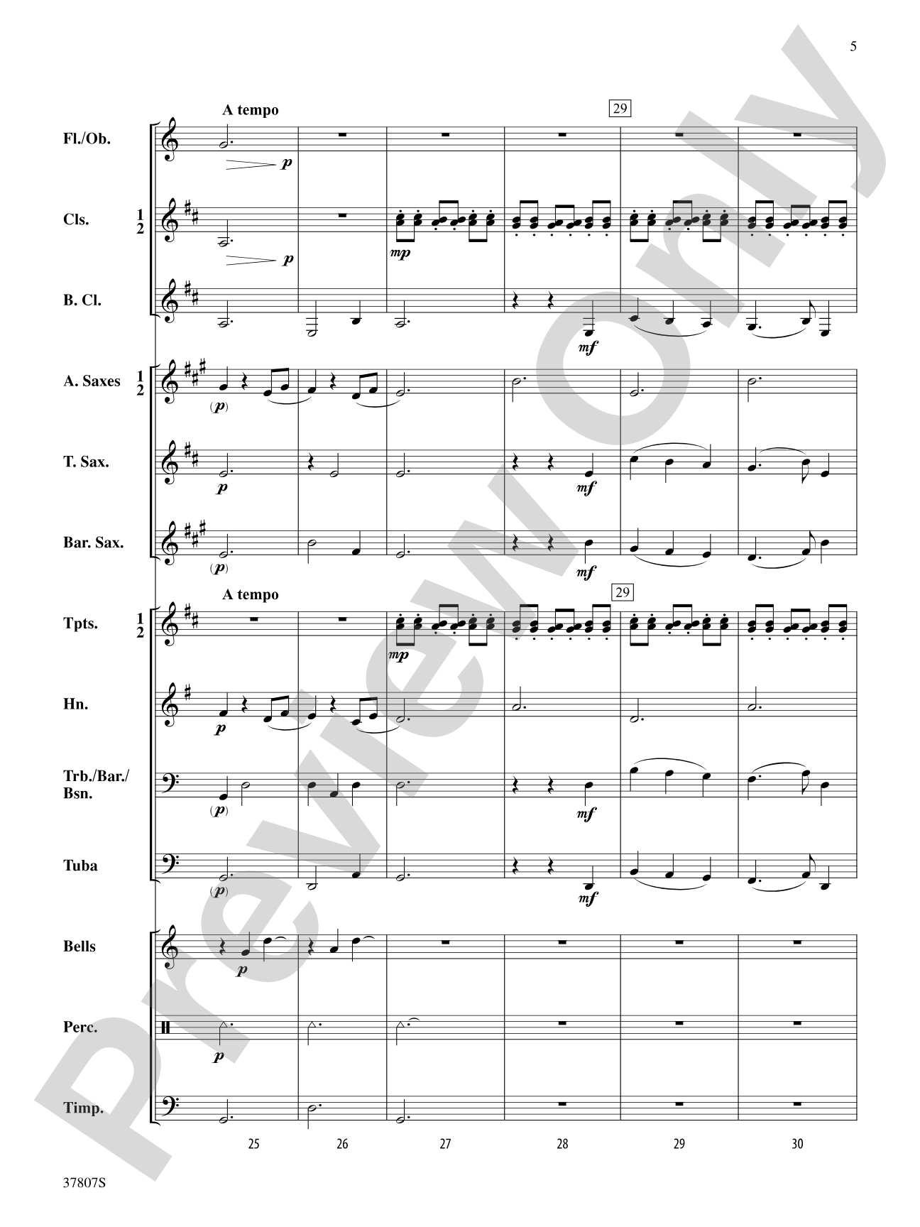 The Gentle Aire: Concert Band Conductor Score & Parts