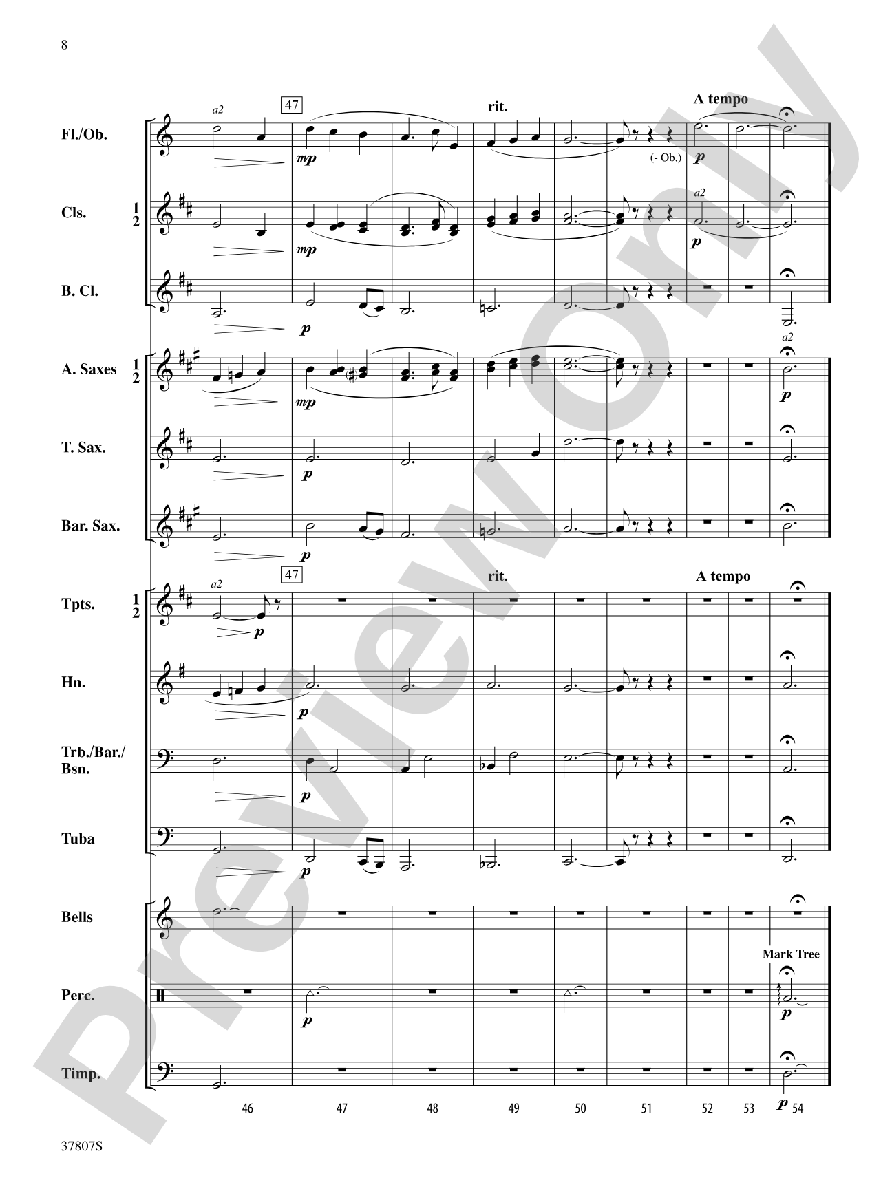 The Gentle Aire: Concert Band Conductor Score & Parts