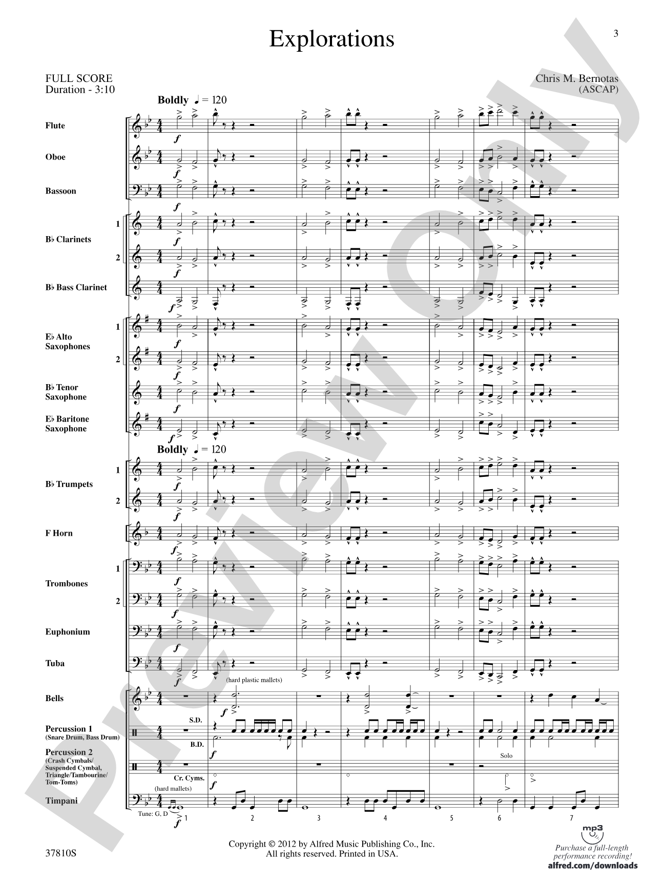 Explorations: Concert Band Conductor Score & Parts