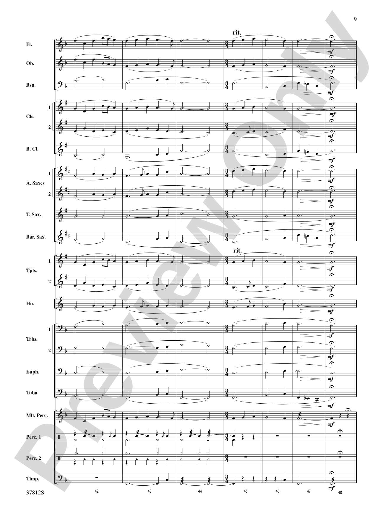 Ancient Legends: Concert Band Conductor Score & Parts
