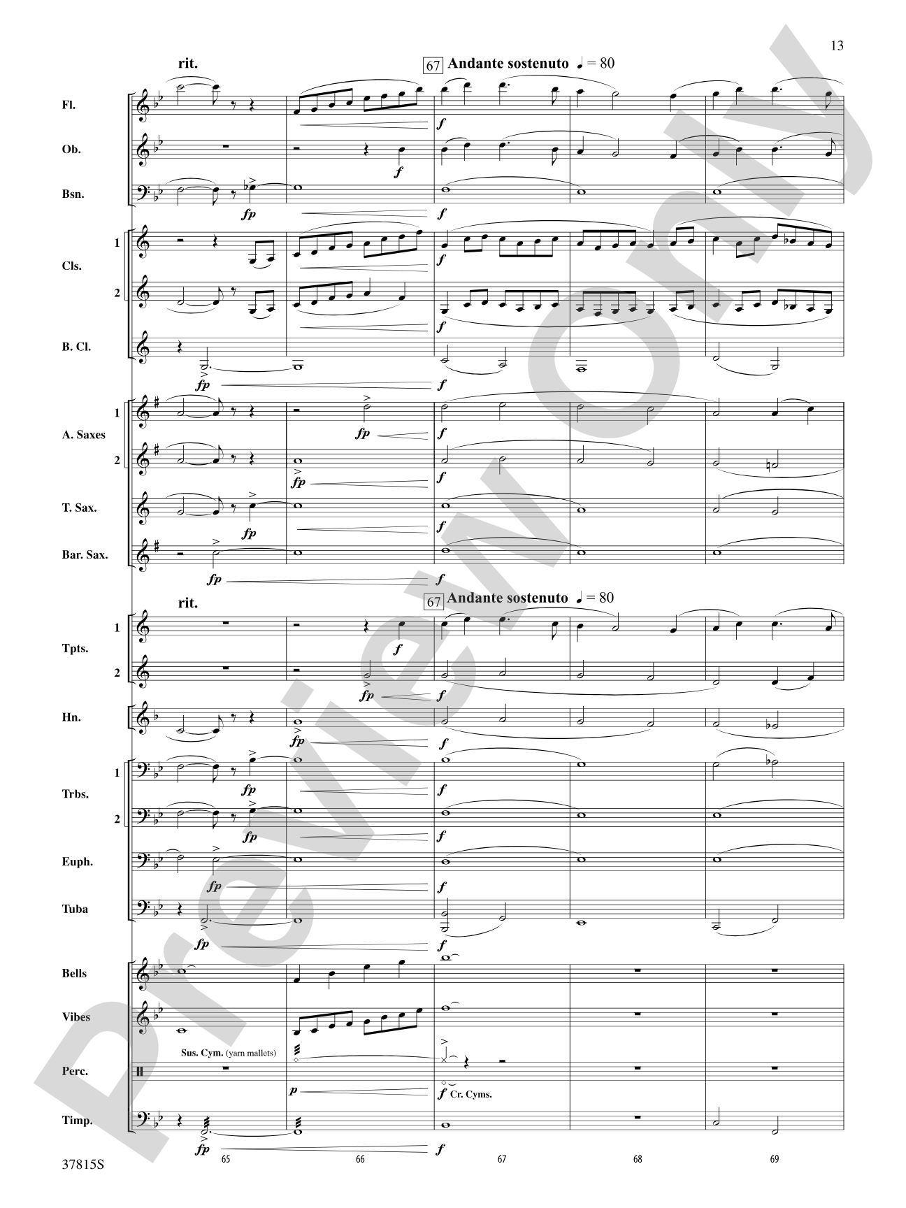 Song of a Summer Night: Concert Band Conductor Score & Parts