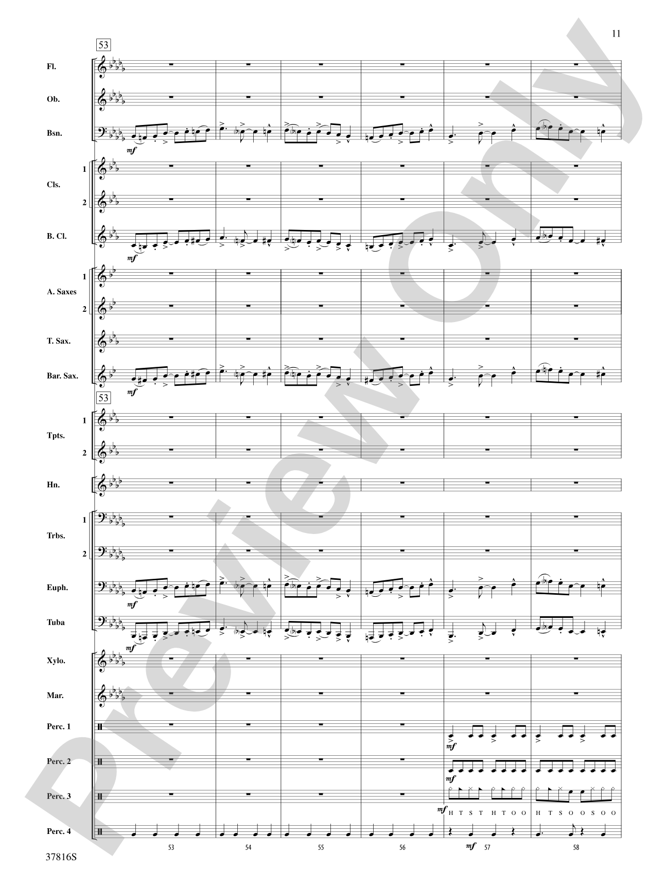 Baile Sereno: Concert Band Conductor Score & Parts