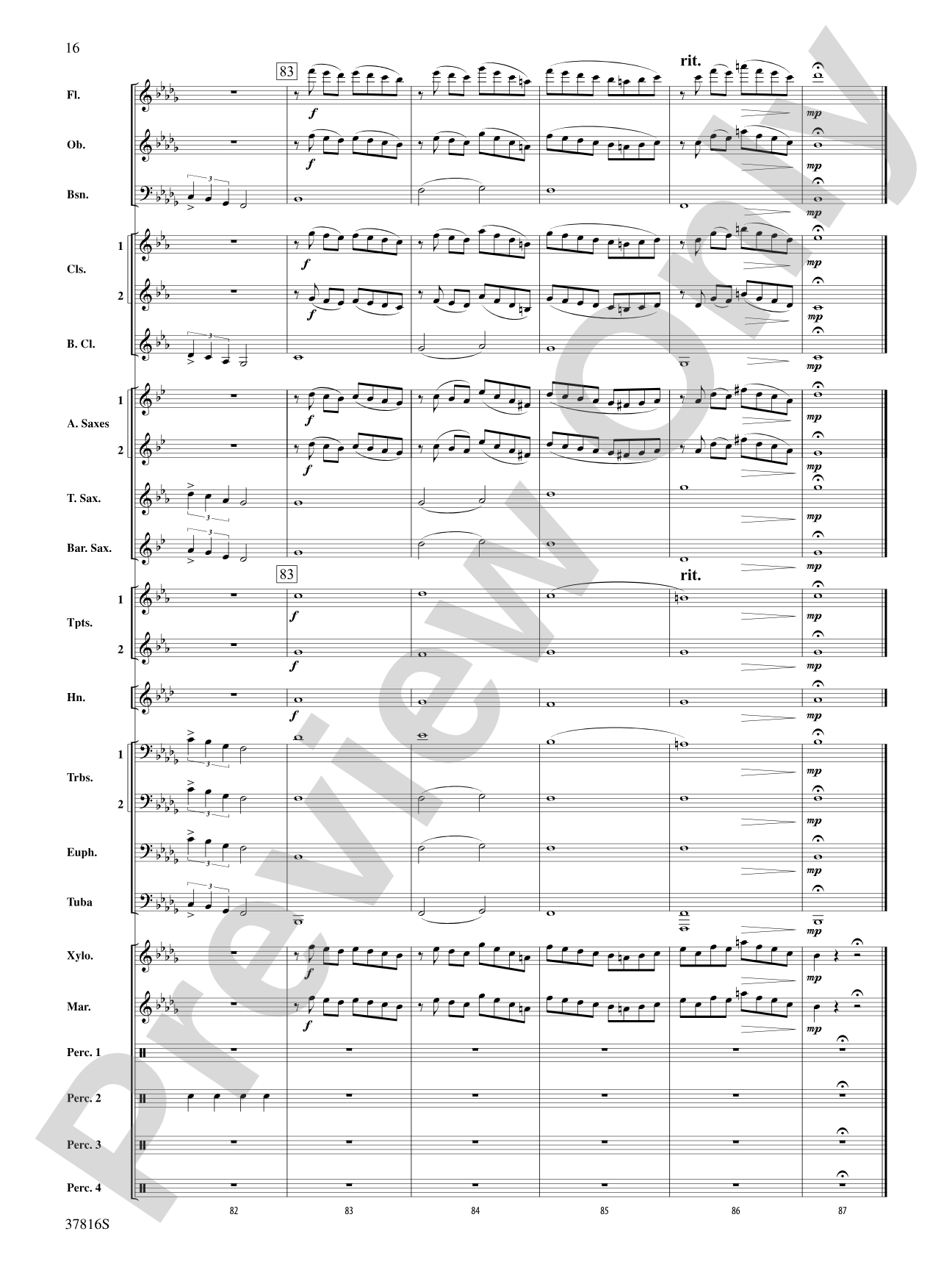 Baile Sereno: Concert Band Conductor Score & Parts