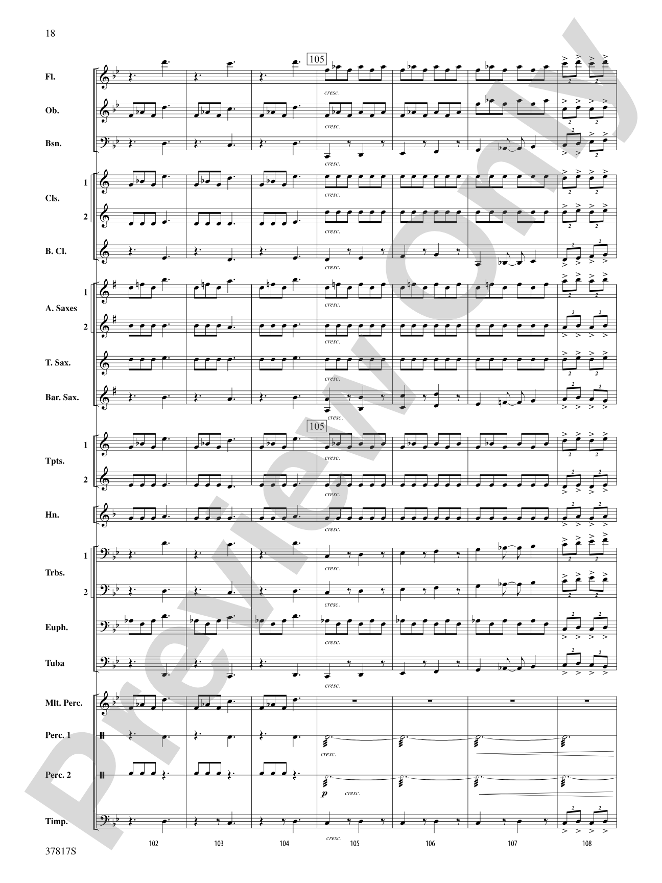 La Tregenda: Concert Band Conductor Score & Parts