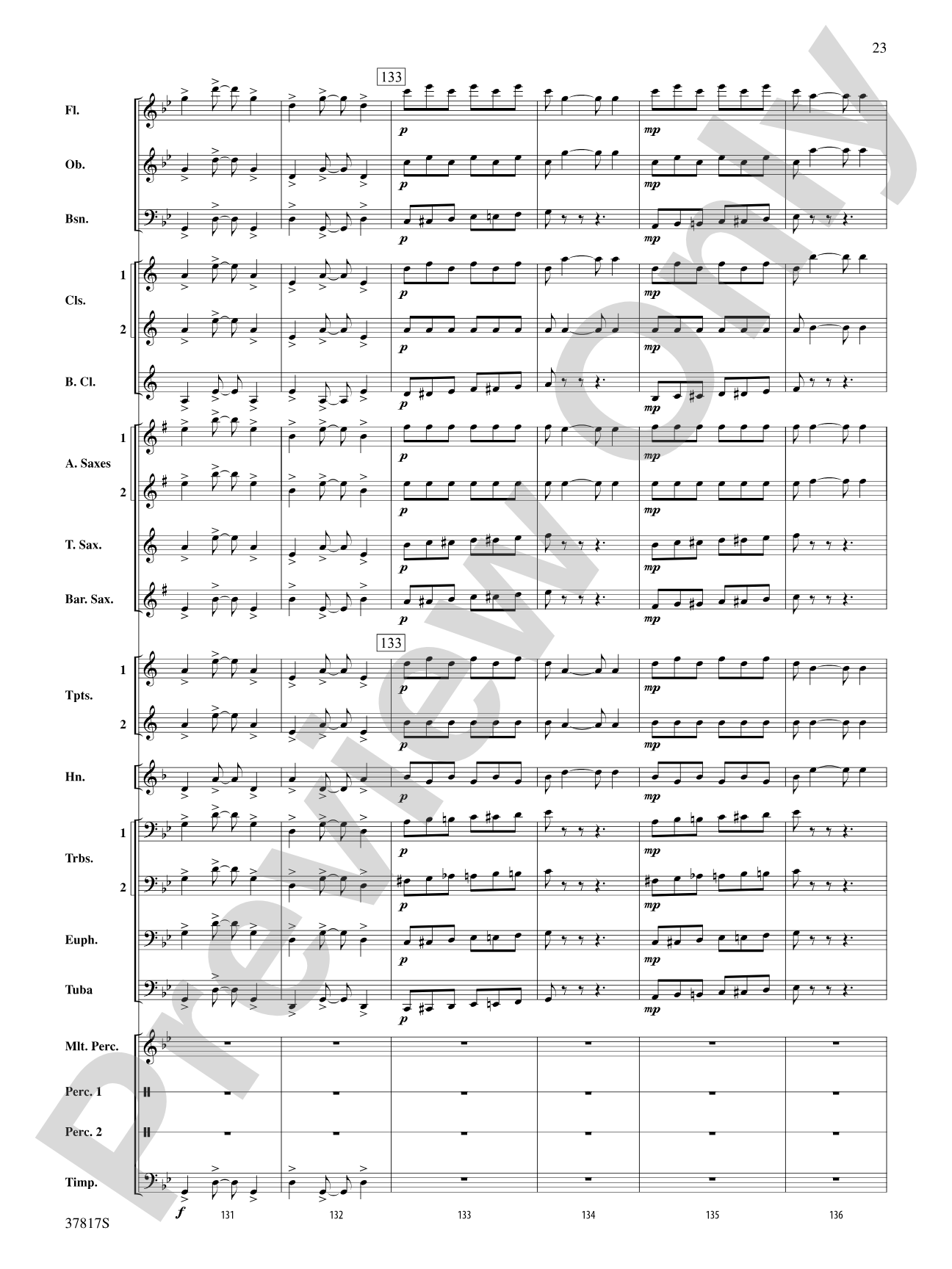 La Tregenda: Concert Band Conductor Score & Parts