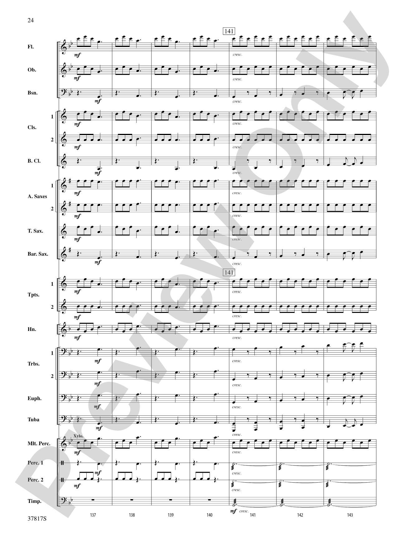 La Tregenda: Concert Band Conductor Score & Parts
