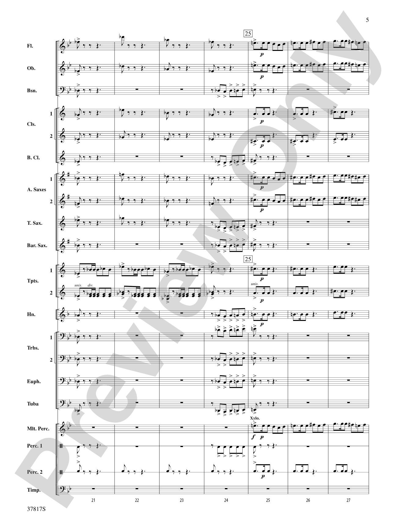 La Tregenda: Concert Band Conductor Score & Parts