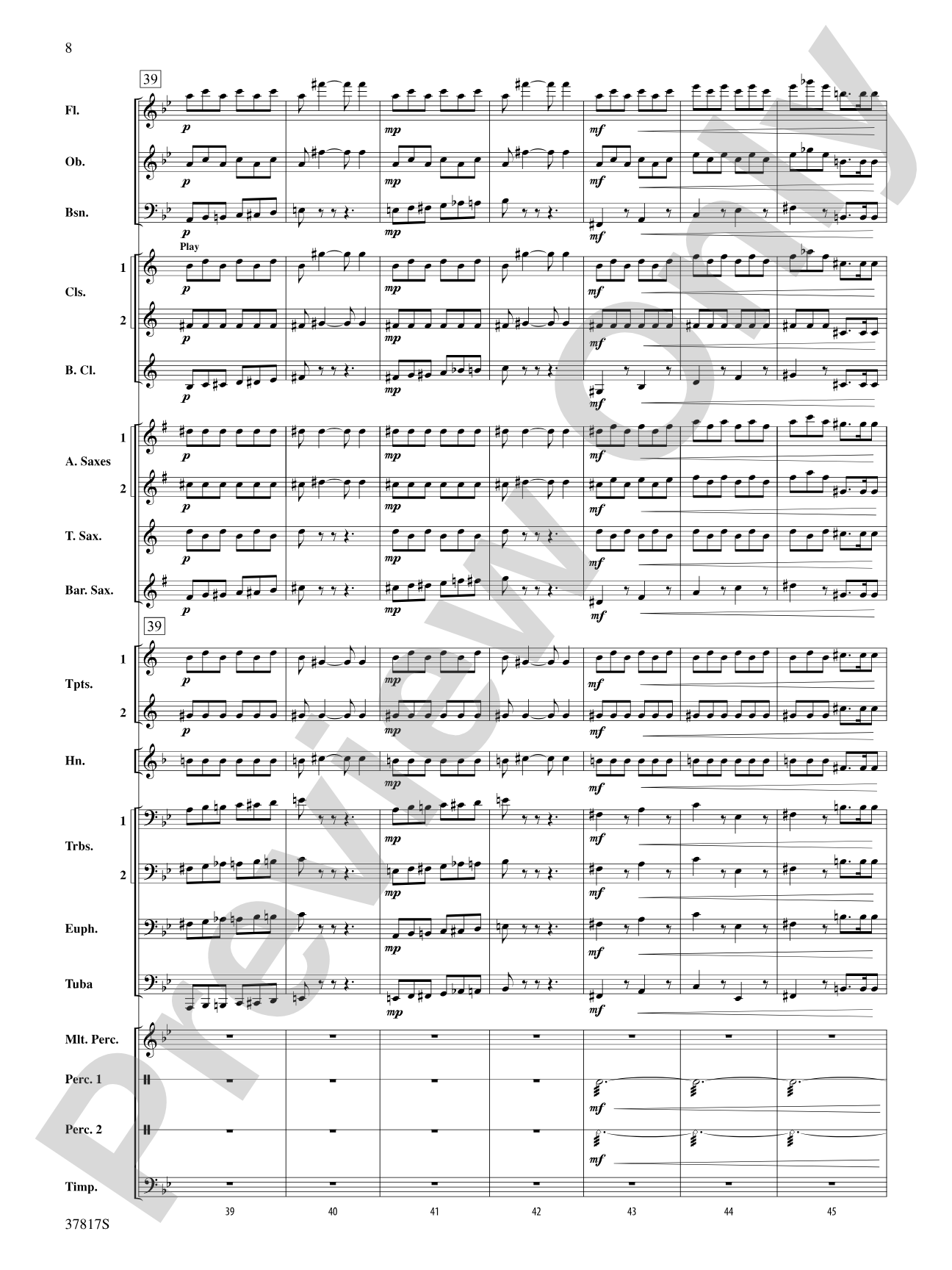La Tregenda: Concert Band Conductor Score & Parts
