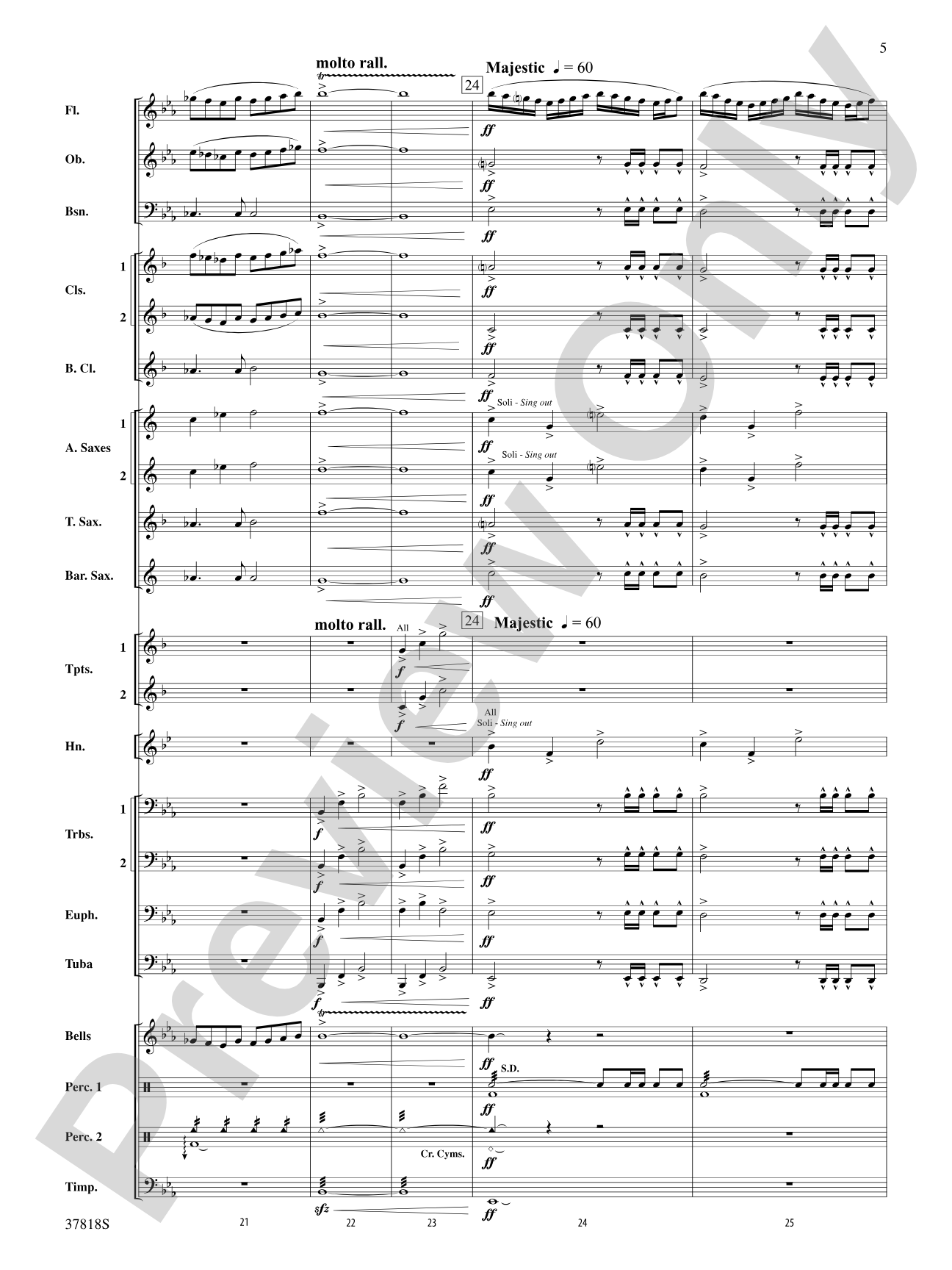 Lost in the Crystal Cave: Concert Band Conductor Score & Parts