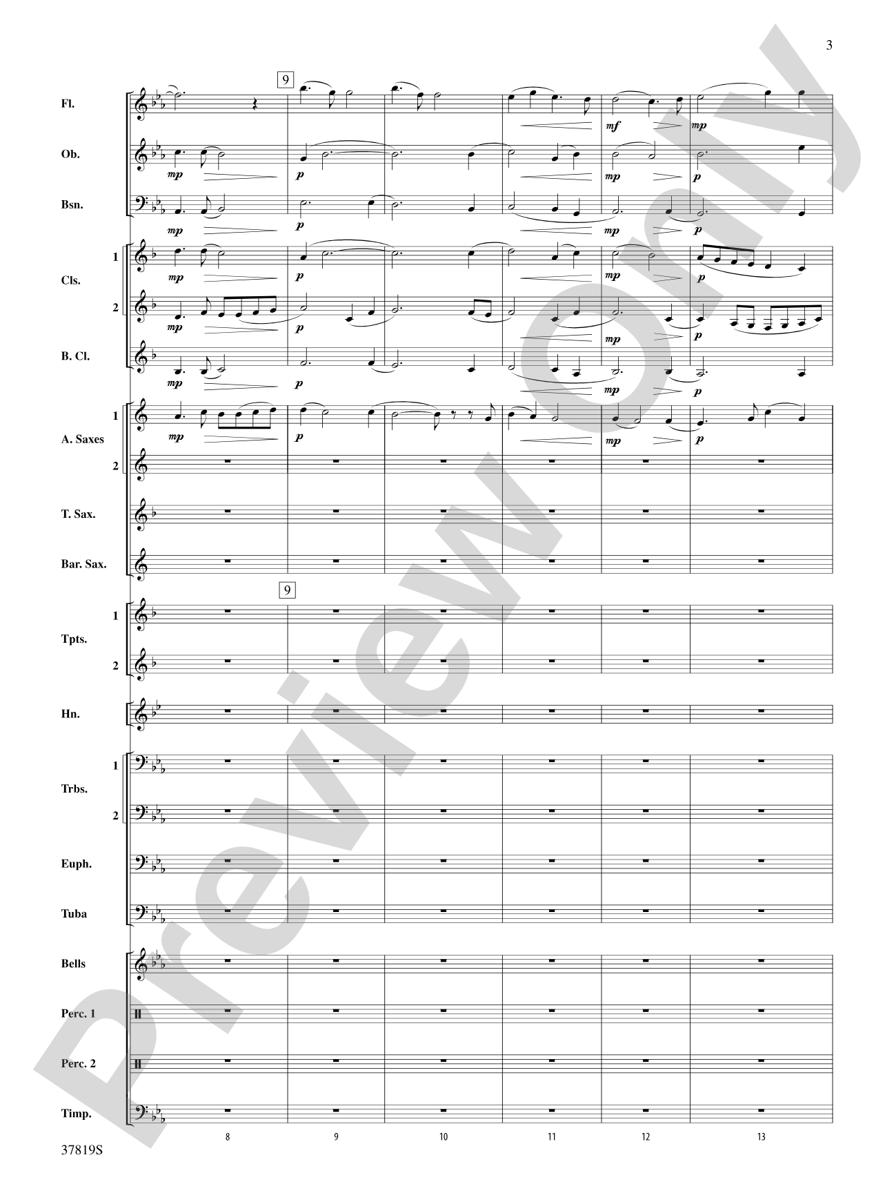 A Mother's Love: Concert Band Conductor Score & Parts