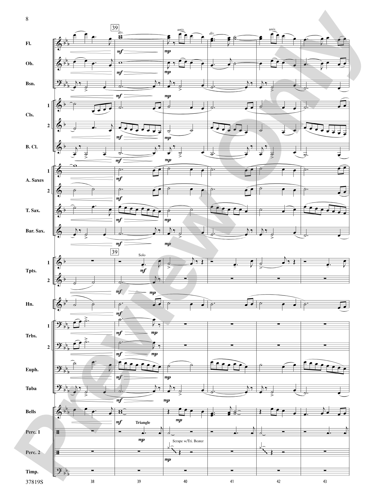 A Mother's Love: Concert Band Conductor Score & Parts