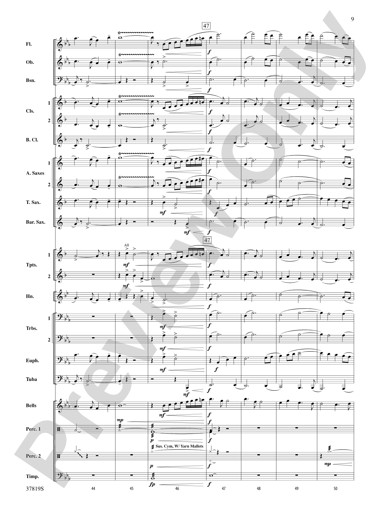 A Mother's Love: Concert Band Conductor Score & Parts