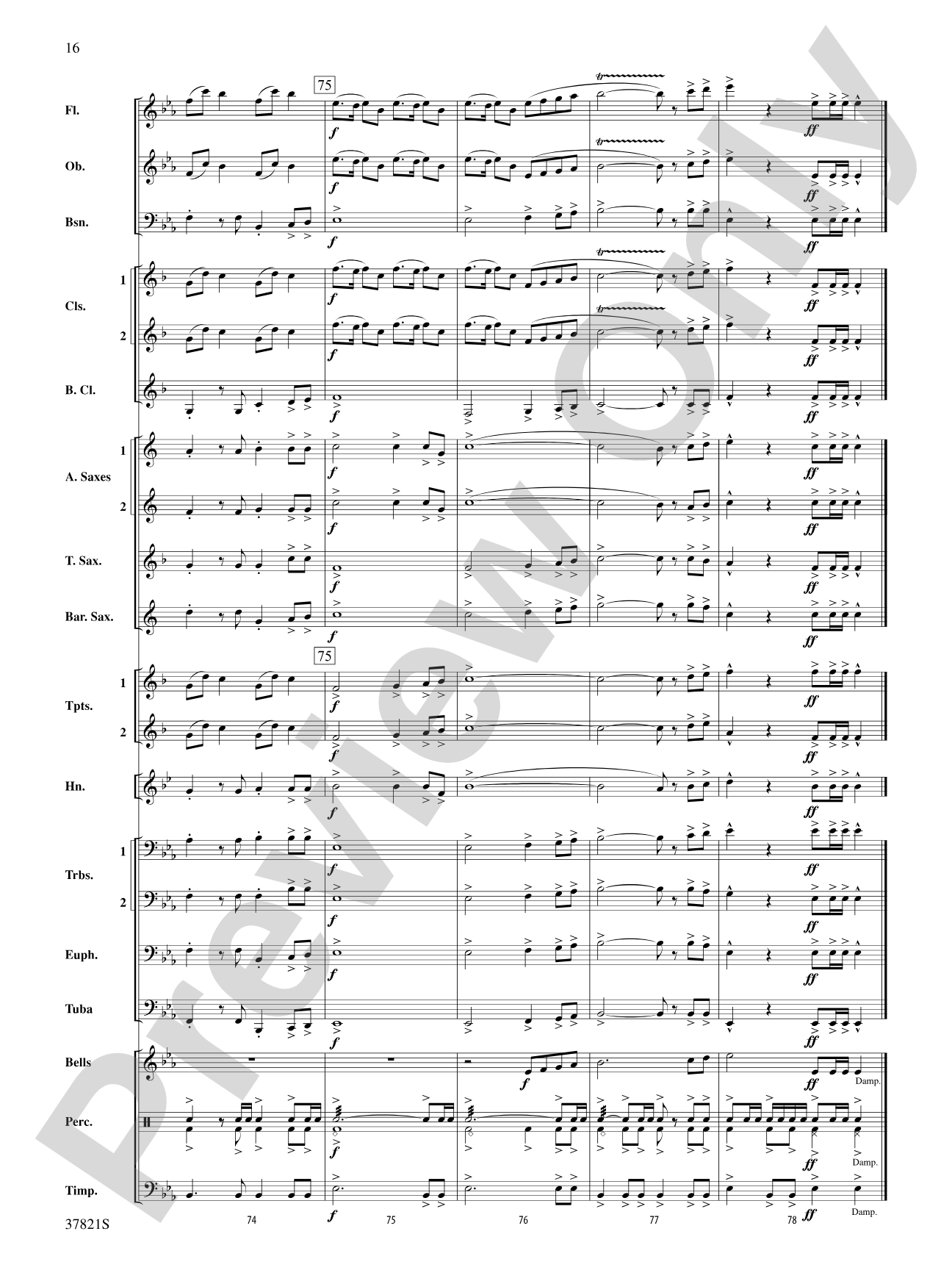 Blalock Canyon March: Concert Band Conductor Score & Parts