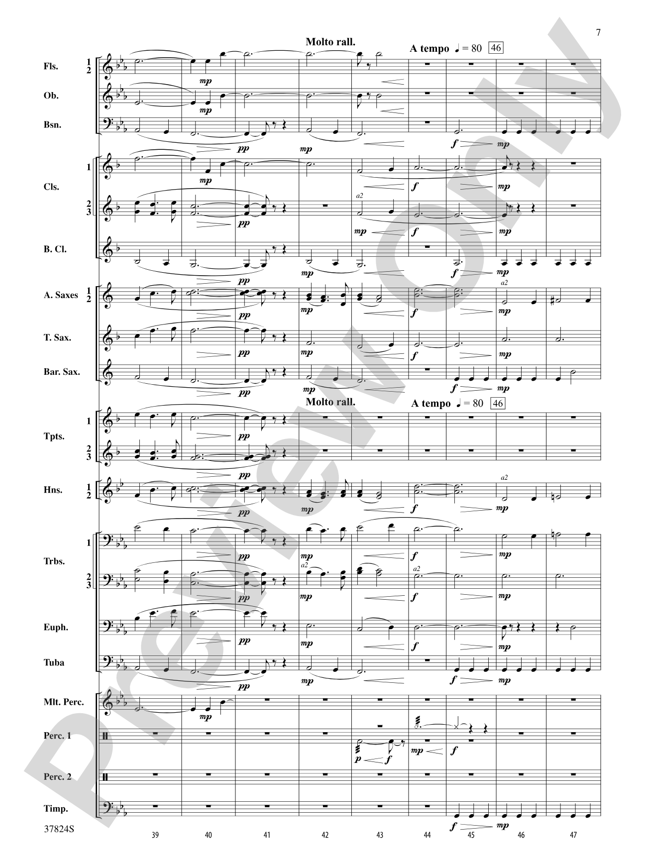 Shadows of the Equinox: Concert Band Conductor Score & Parts