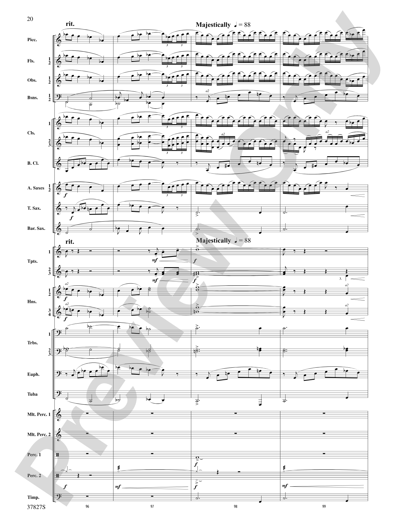 The Winged Stallion: Concert Band Conductor Score & Parts
