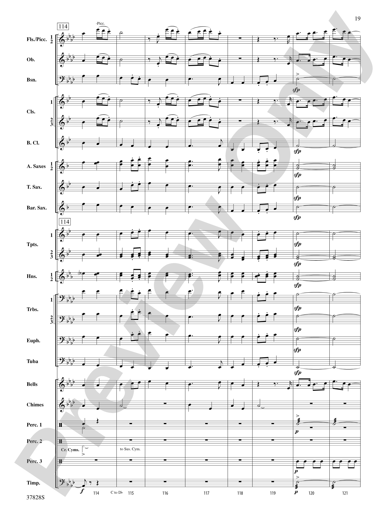 I Saw Three Ships: Concert Band Conductor Score & Parts