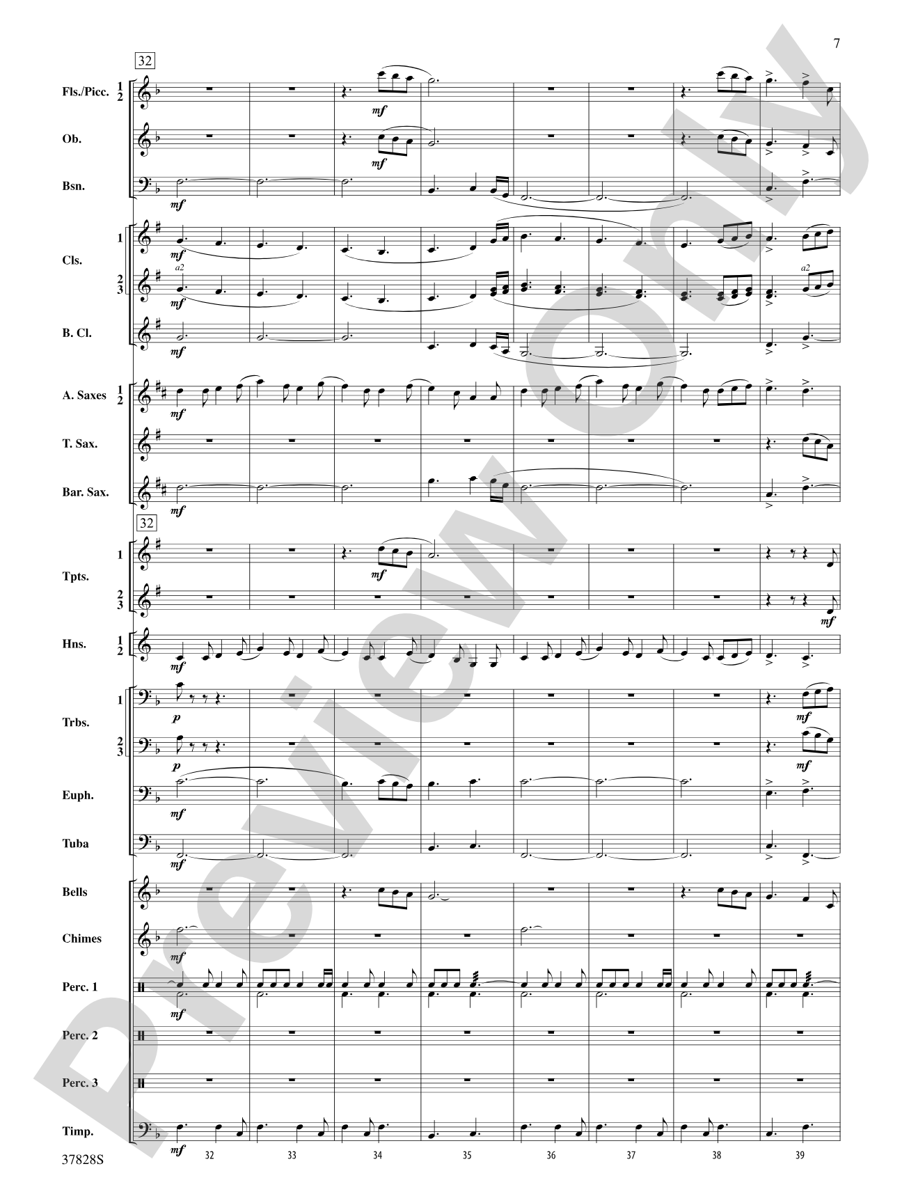 I Saw Three Ships: Concert Band Conductor Score & Parts