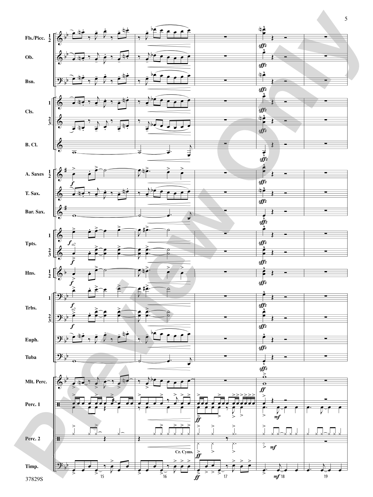 Vertigo: Concert Band Conductor Score & Parts