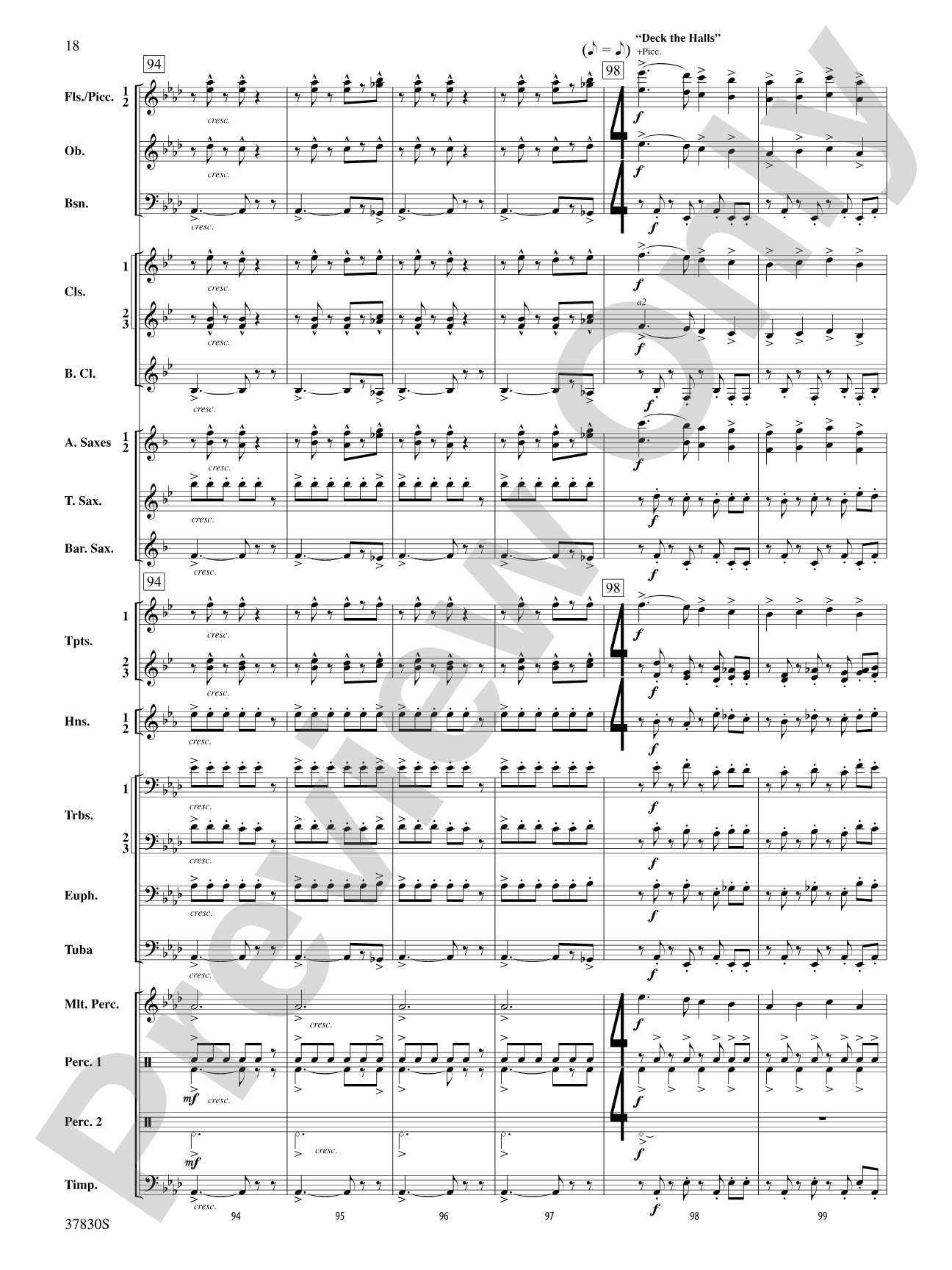 Yuletide Tapestry: Concert Band Conductor Score & Parts