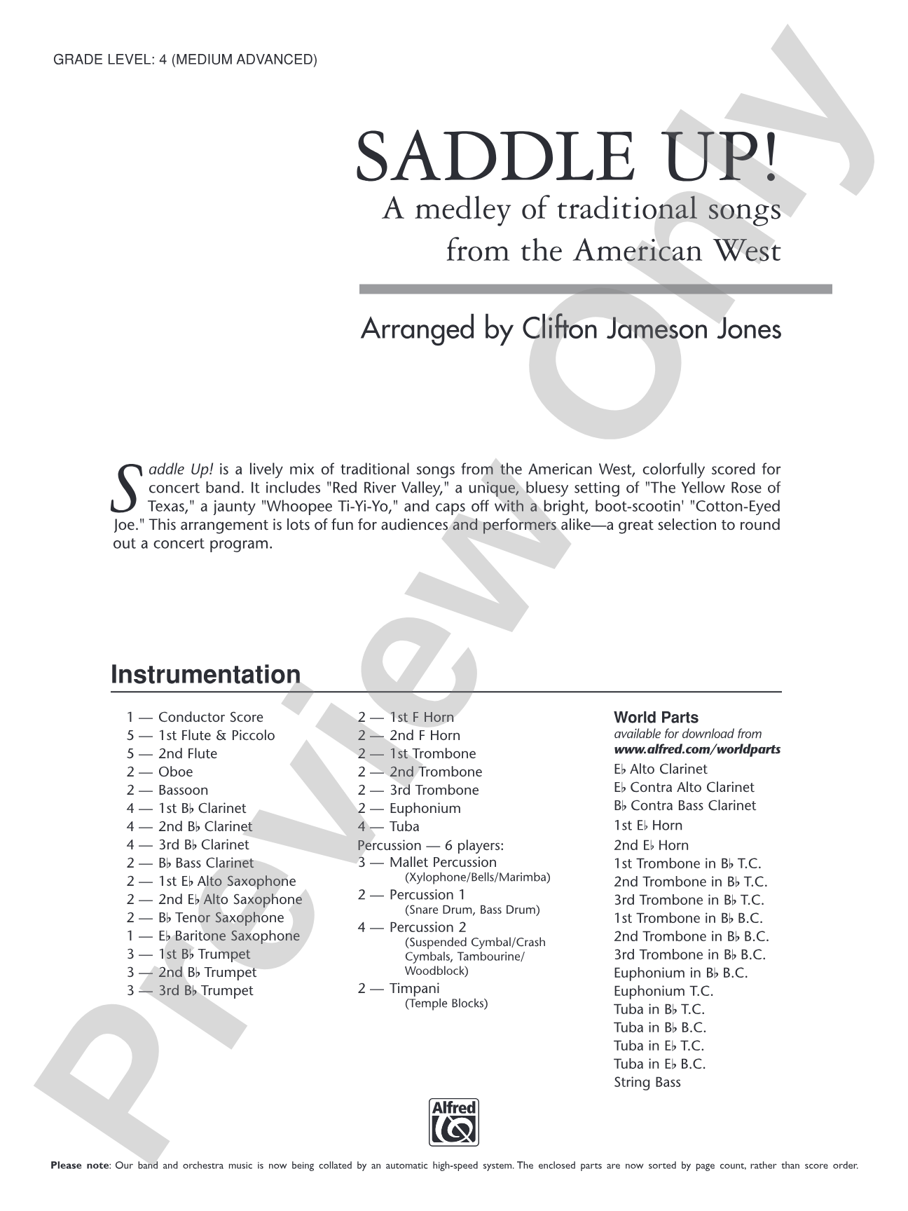 Saddle Up!: Concert Band Conductor Score & Parts