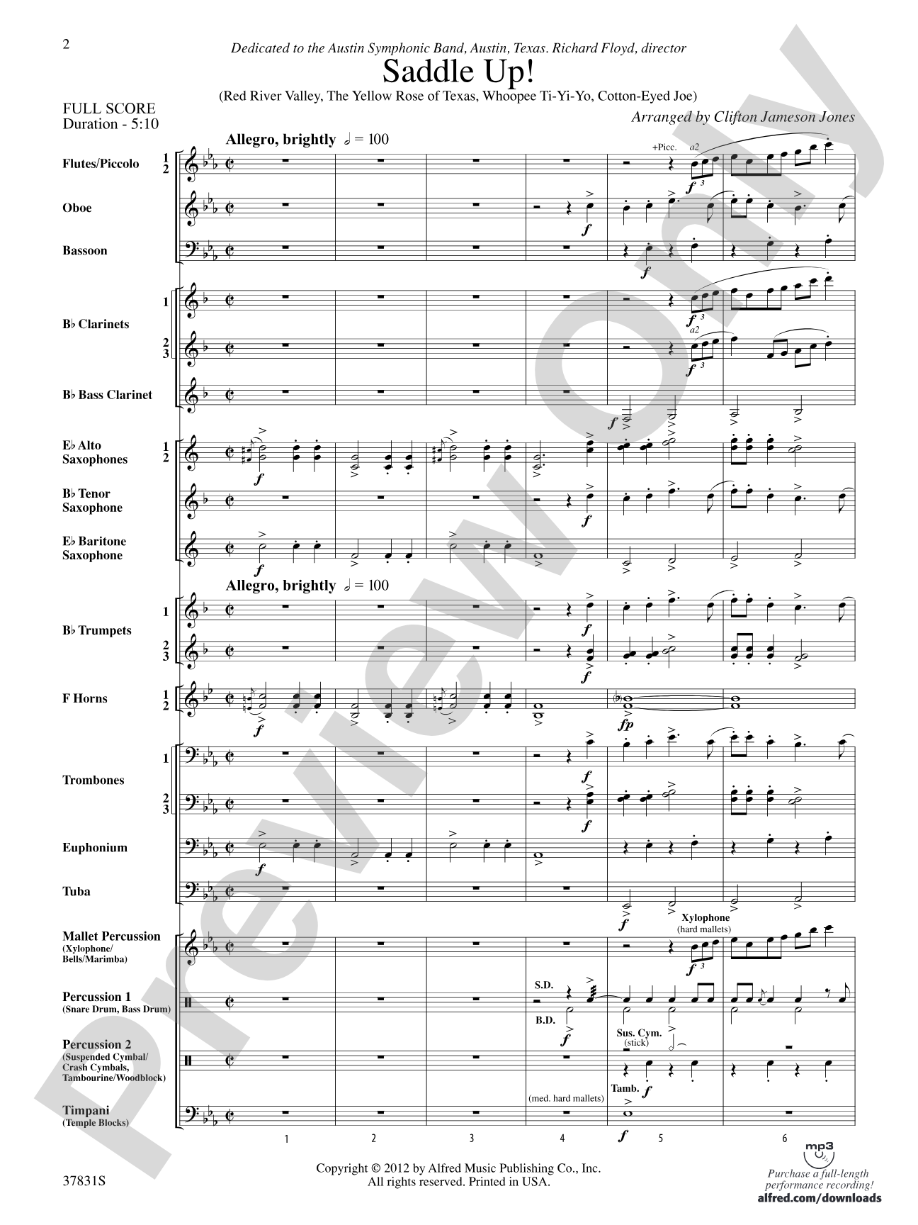 Saddle Up!: Concert Band Conductor Score & Parts