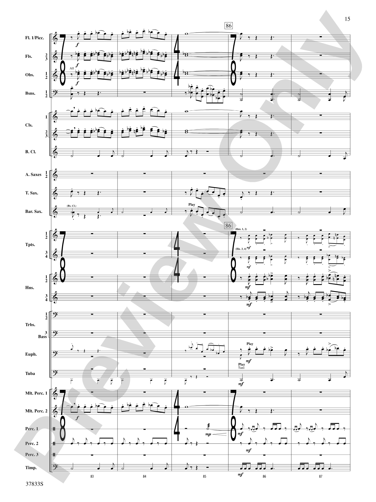 Symphonic Essay: Score